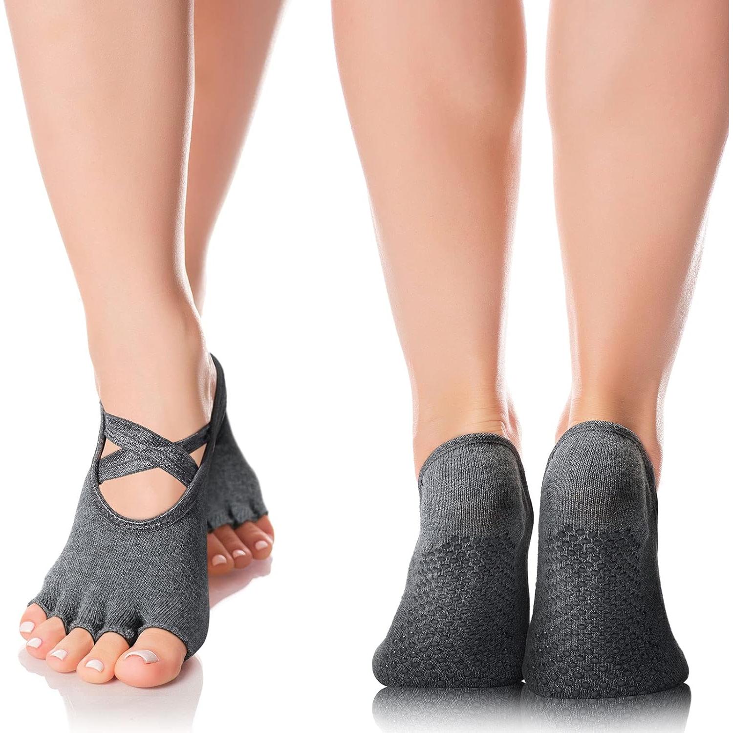 Calcetines Antideslizantes para Yoga SATINIOR 6 Pares Mujeres