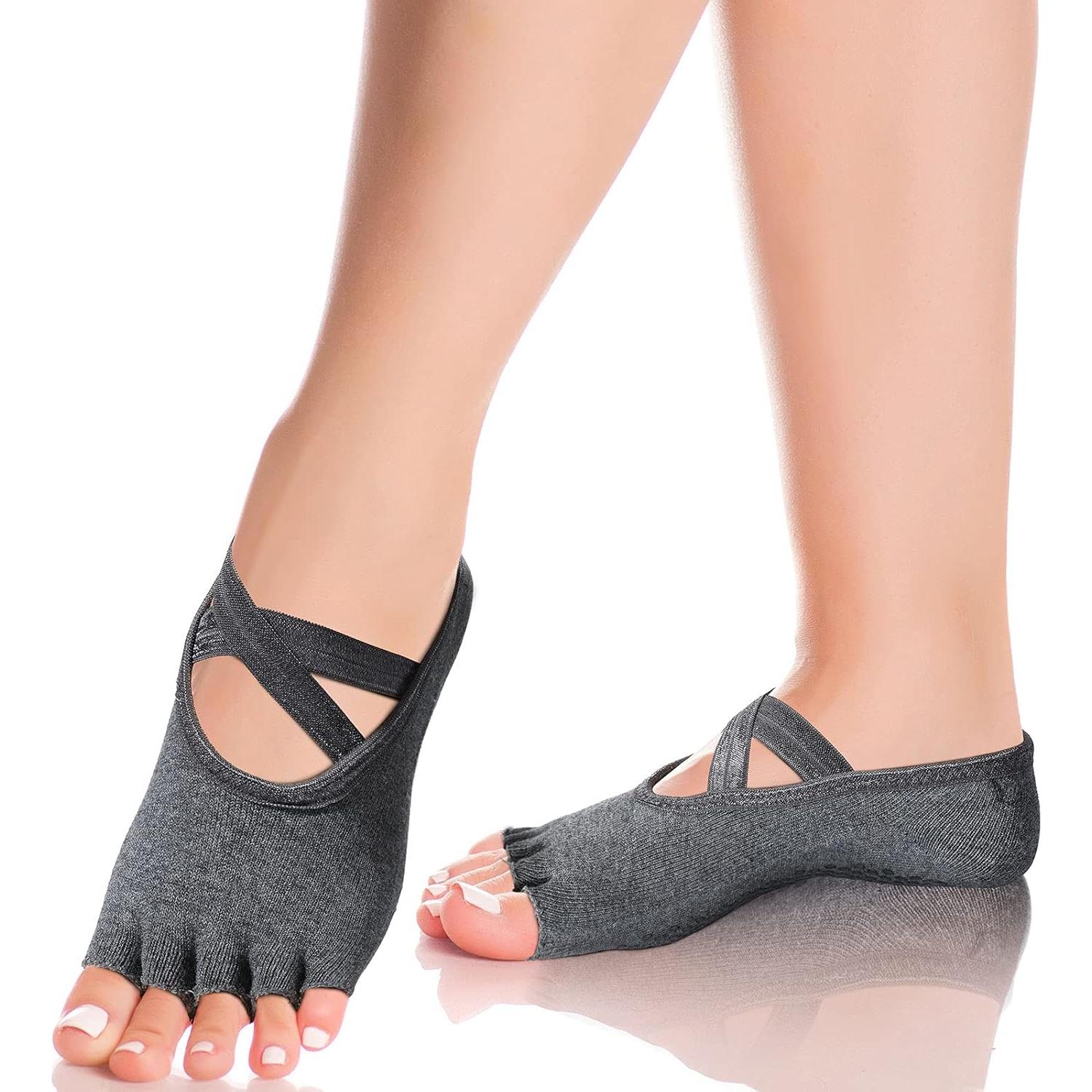 Calcetines Antideslizantes para Yoga SATINIOR 6 Pares Mujeres