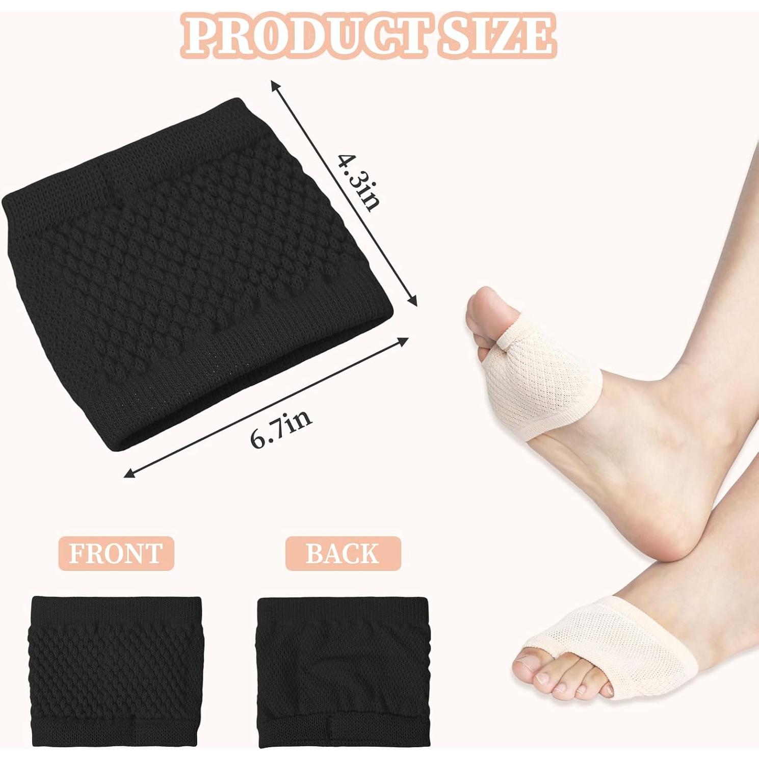 5 Pares de Calcetines Abiertos Antideslizantes para Mujeres - Negro y Piel