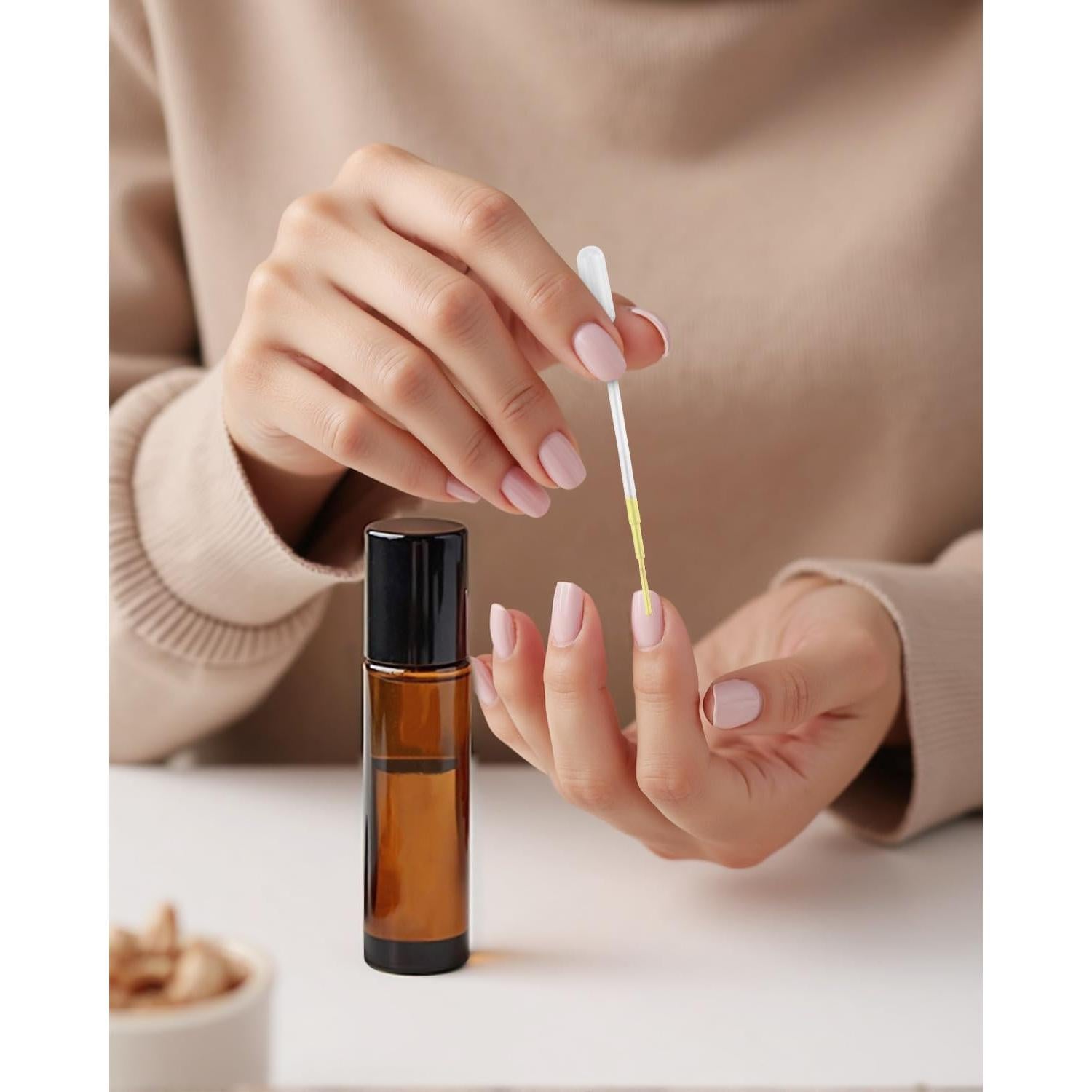 4 Botellas de Aceite Esencial Worldgsb 10ml Vidrio Ámbar