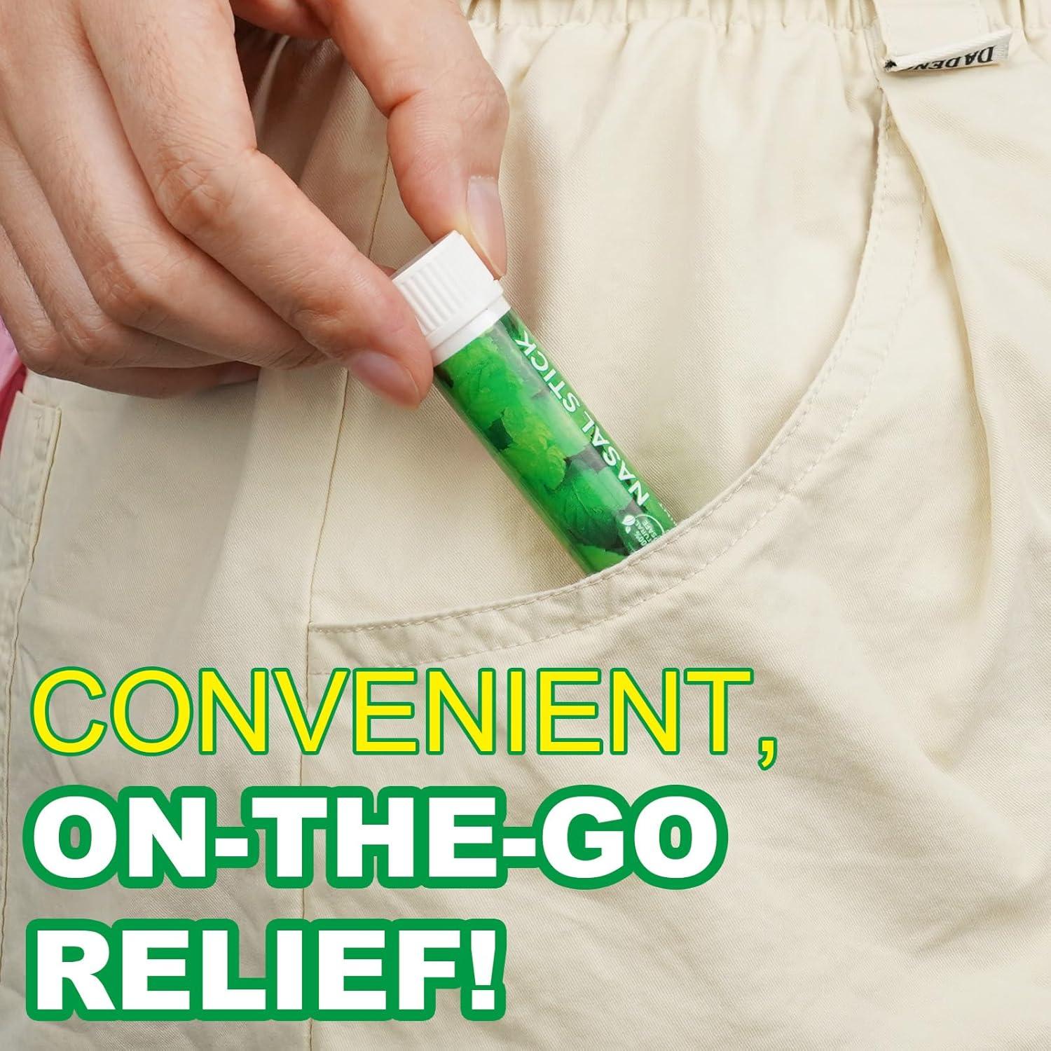 Palitos Nasales HUALIJIA - 4 Sabores Naturales, Alivio Instantáneo