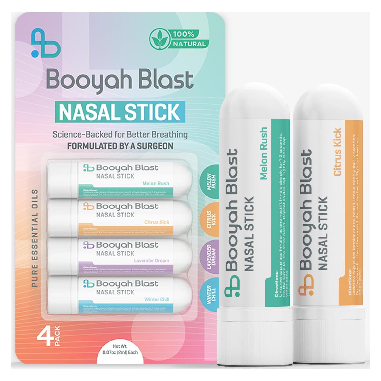 Palitos Nasales Aromaterapia Natural Booyah Blast 4PK