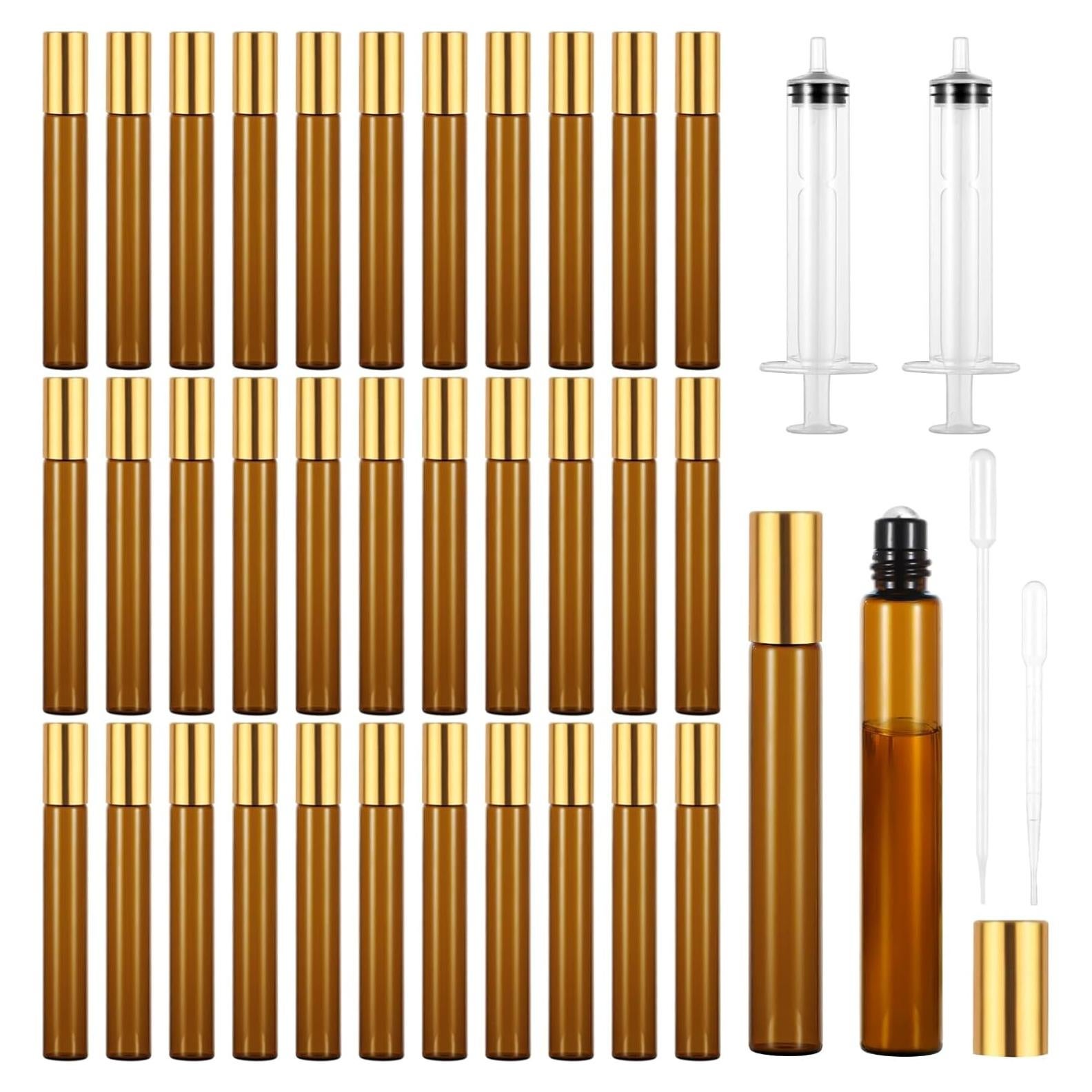 150 Botellas de Rodillo de Aceite Esencial Tideme 10ml Ámbar