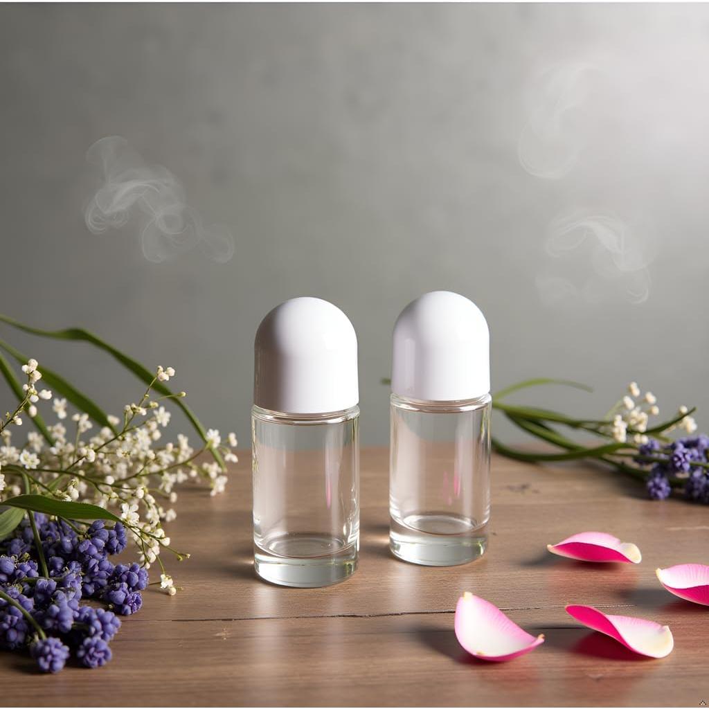 2 Botellas de Rodillo de Vidrio 50ml Galepromot a Prueba de Fugas