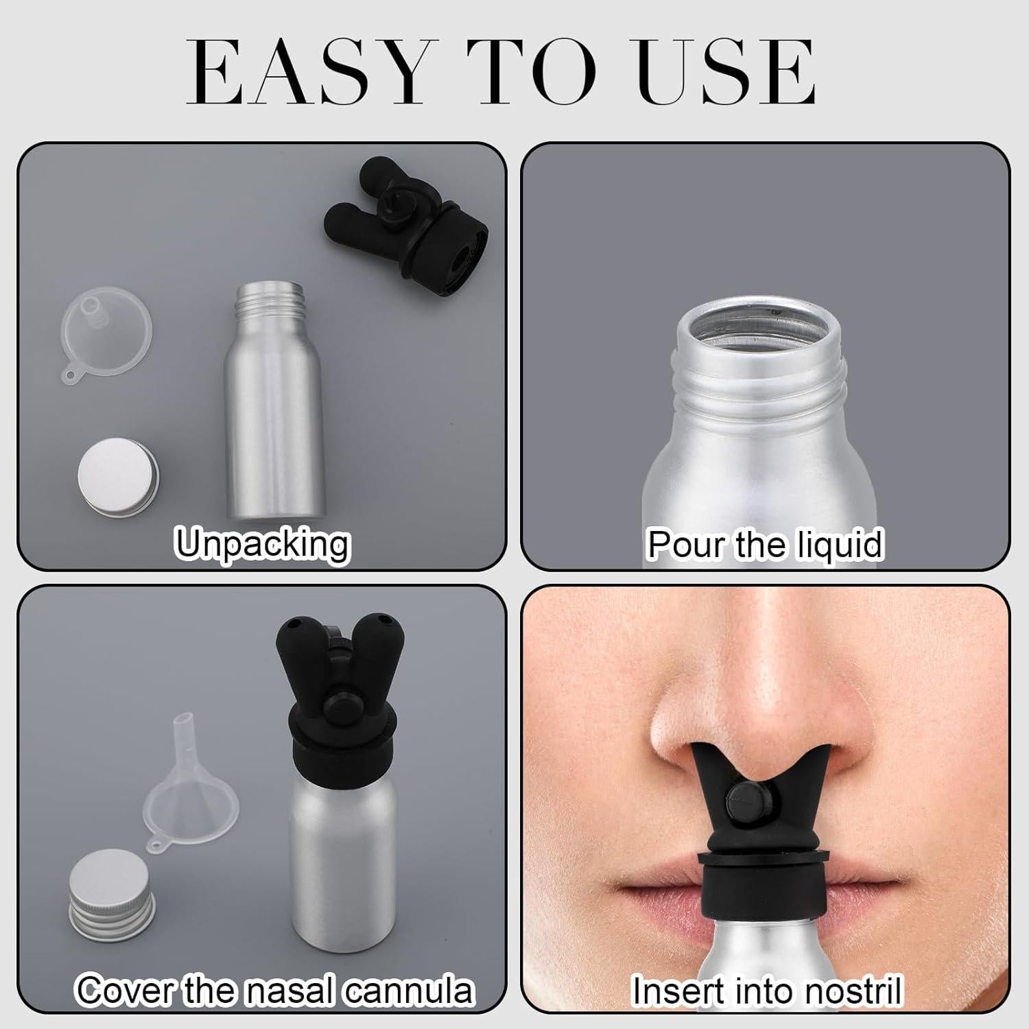 Inhaladores de Aceite Esencial Chunful 2 Pcs Doble Orificio