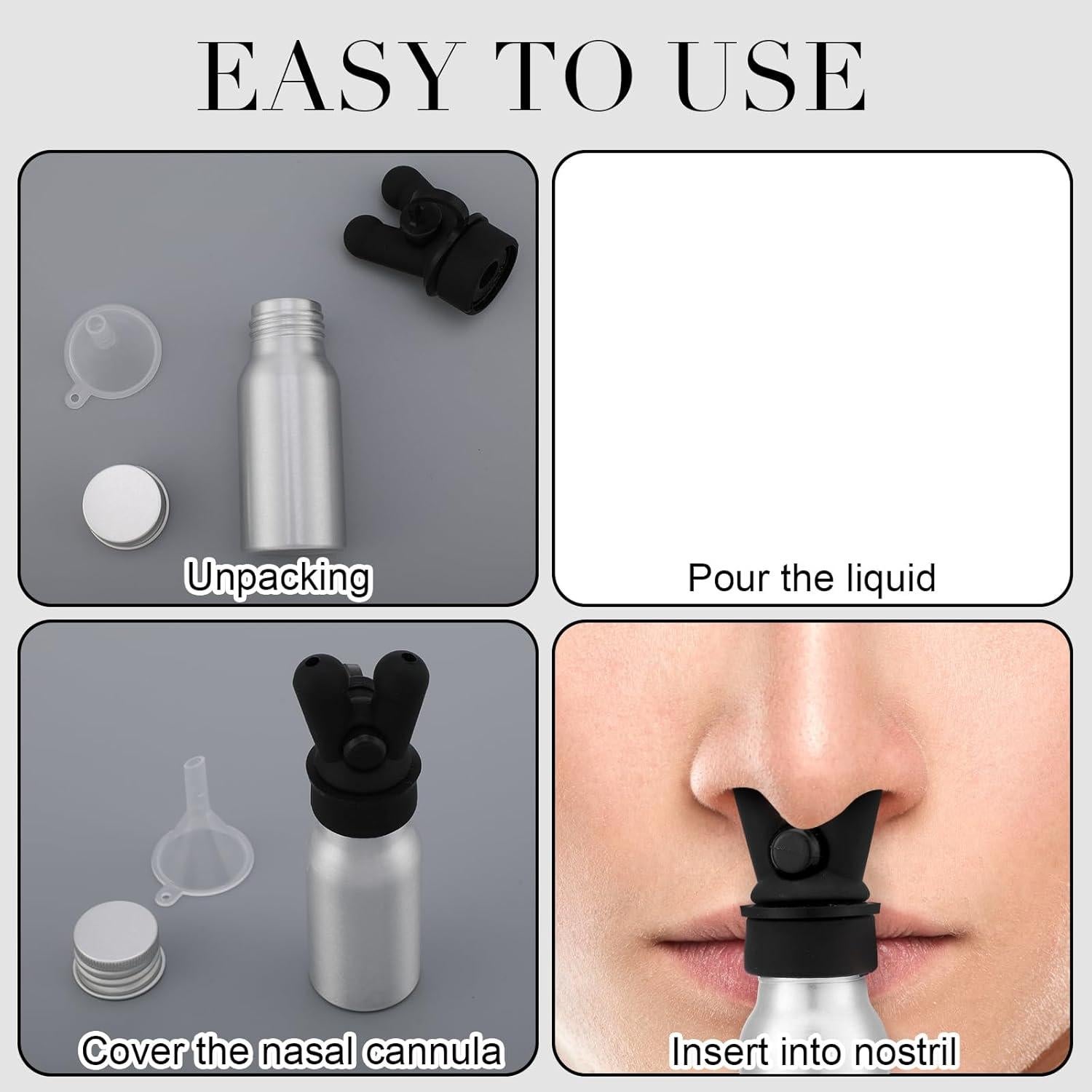 Inhaladores de Aceite Esencial Chunful 2 Pcs Doble Orificio