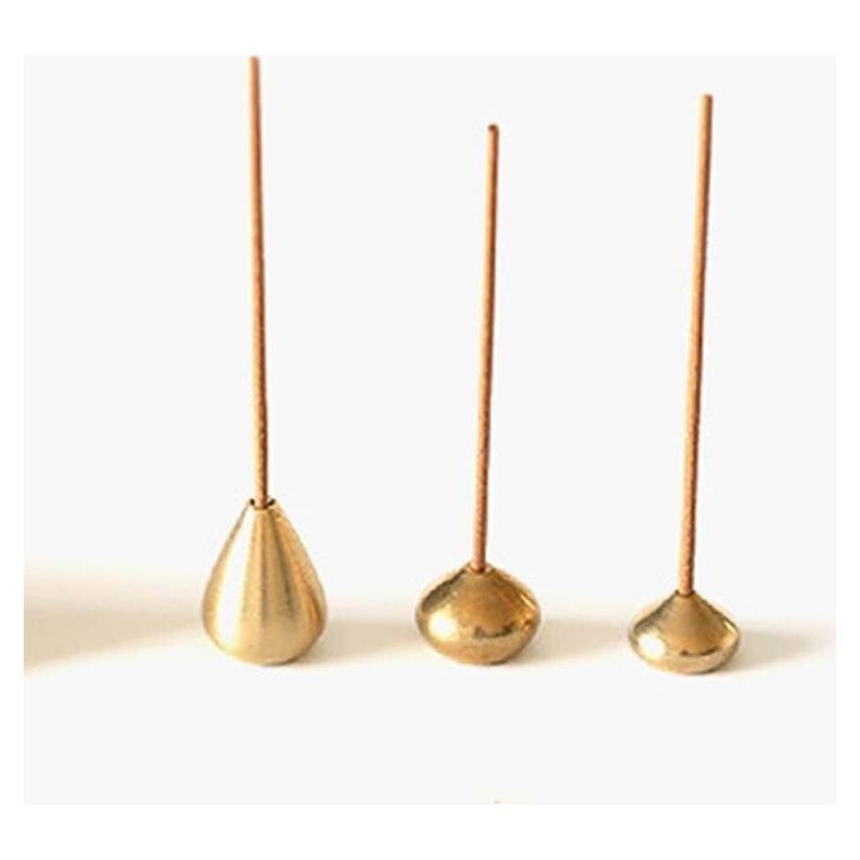 Juego de 3 Soportes de Incienso de Latón Czhotg - Gota de Agua