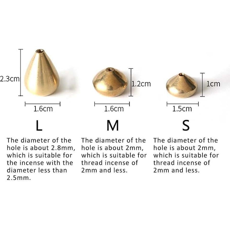 Juego de 3 Soportes de Incienso de Latón Czhotg - Gota de Agua