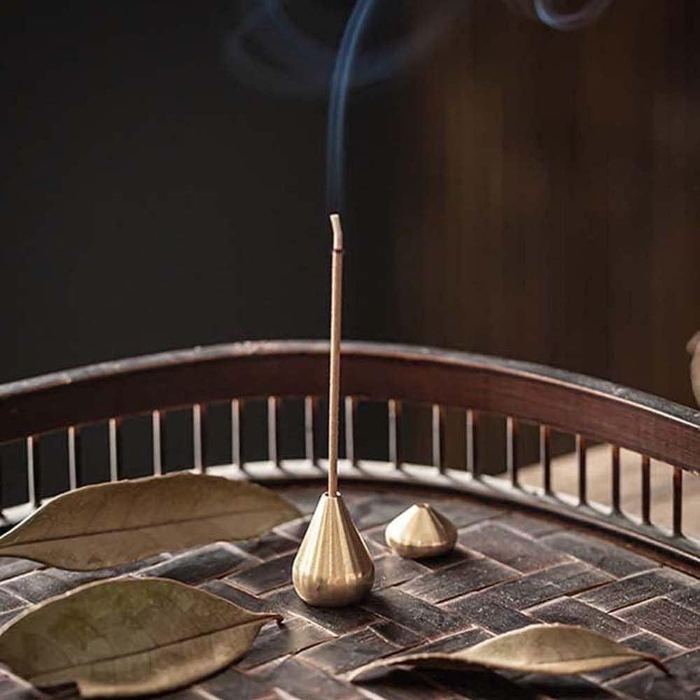 Juego de 3 Soportes de Incienso de Latón Czhotg - Gota de Agua