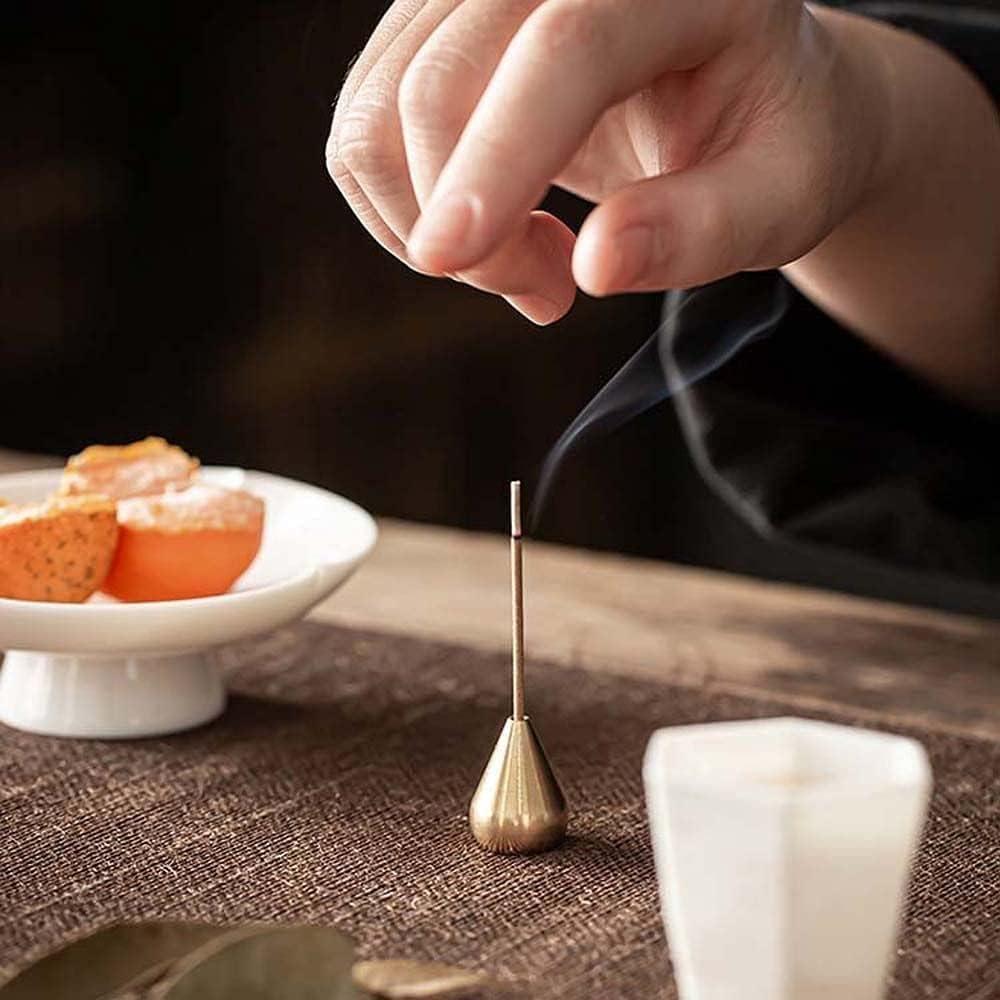 Juego de 3 Soportes de Incienso de Latón Czhotg - Gota de Agua