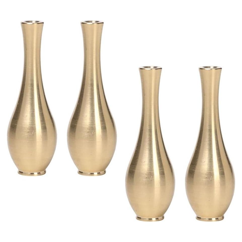 4 Soportes de Incienso Mini Jarrón de Latón NOIAFZY 6x2 cm