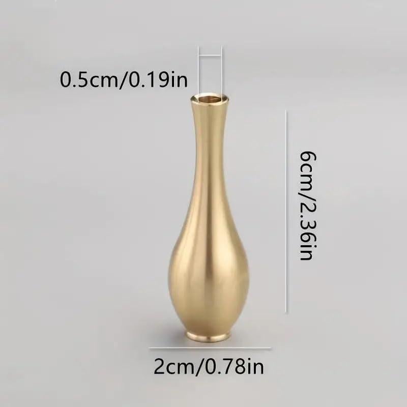 4 Soportes de Incienso Mini Jarrón de Latón NOIAFZY 6x2 cm