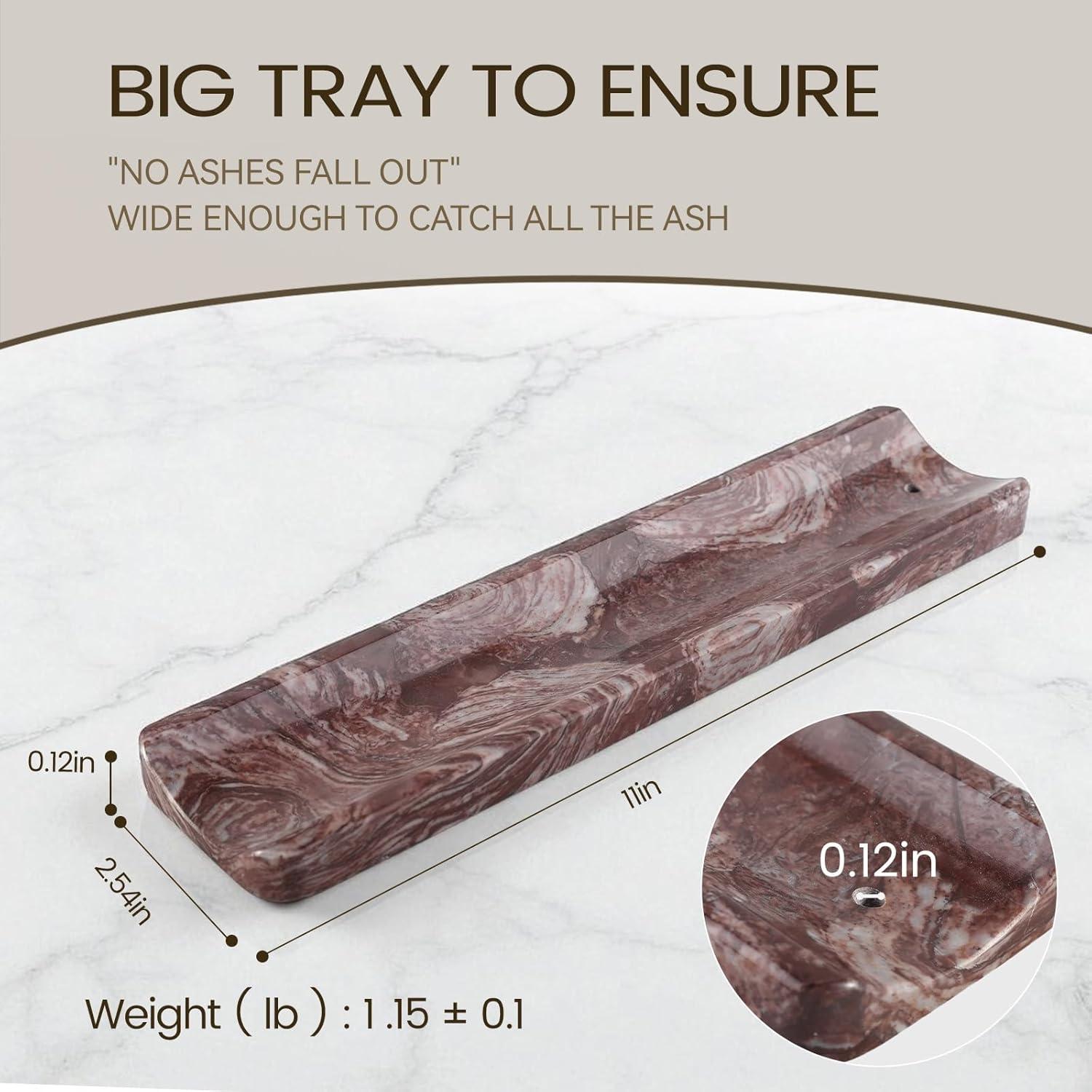 Soporte de Incienso de Mármol Koville Rojo 27.94x6.45cm