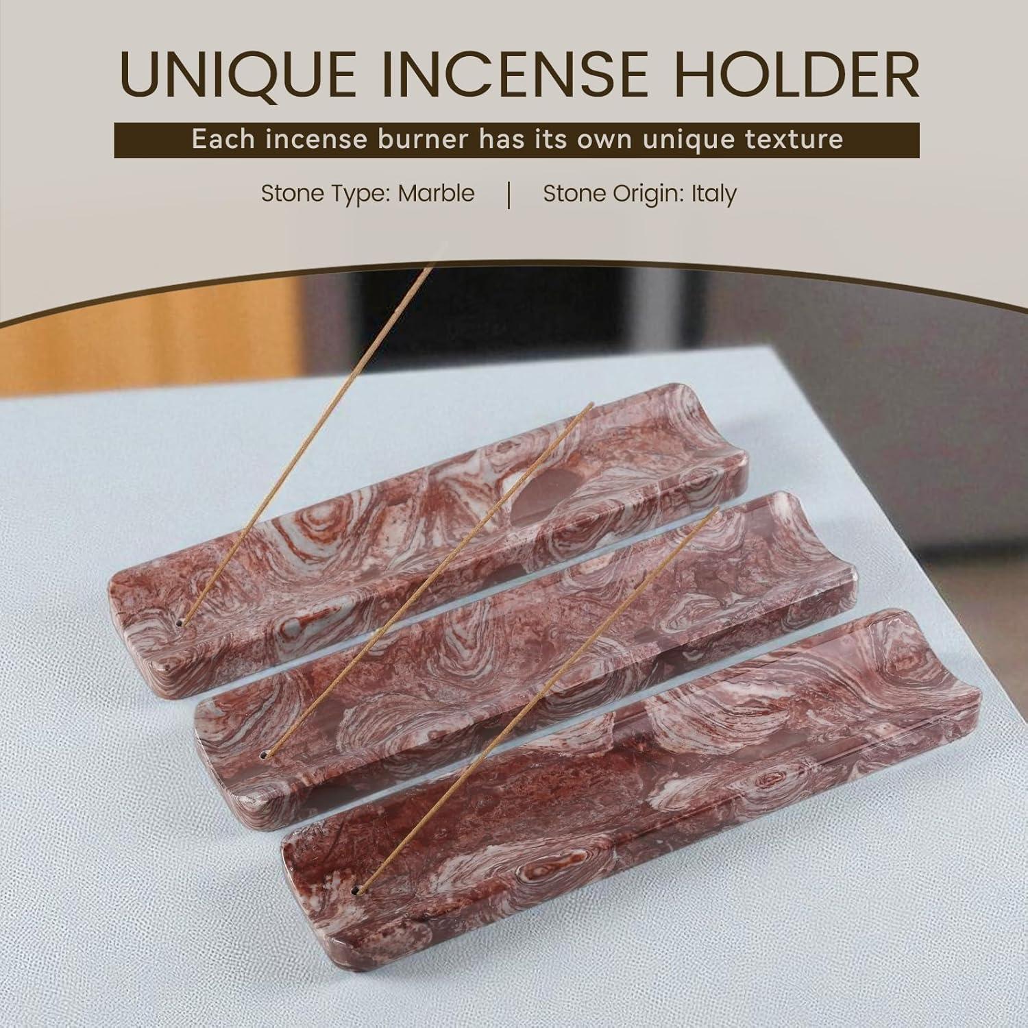 Soporte de Incienso de Mármol Koville Rojo 27.94x6.45cm