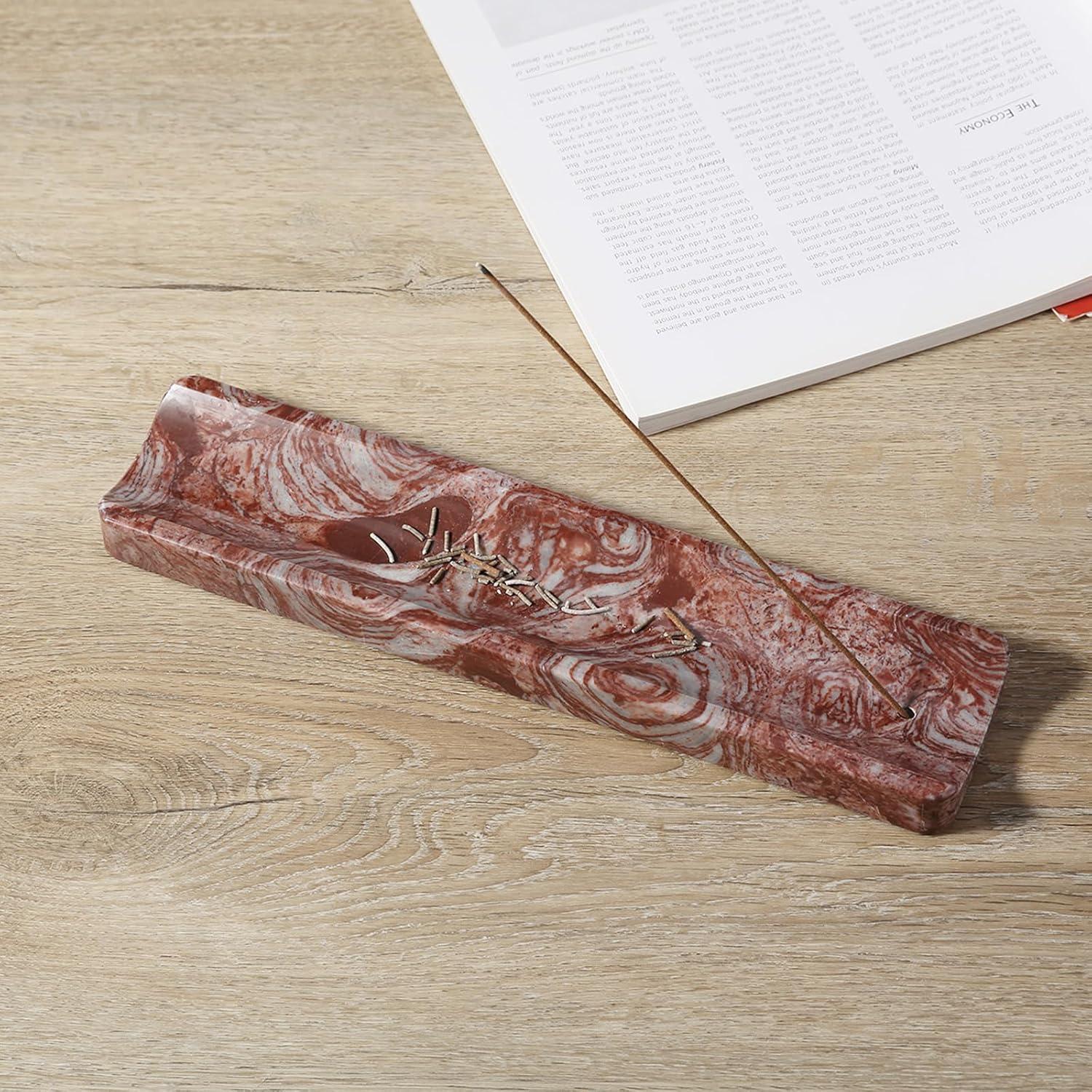 Soporte de Incienso de Mármol Koville Rojo 27.94x6.45cm