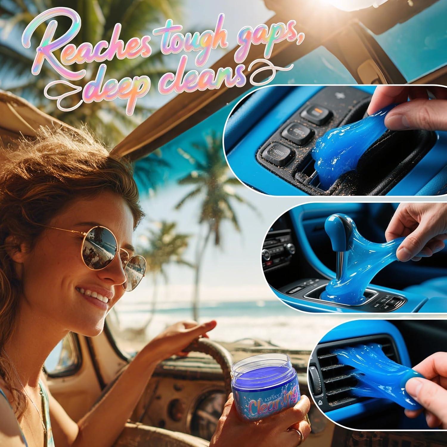 Gel de Limpieza ASFSKY Arándano 160g para Automóviles y Electrónicos