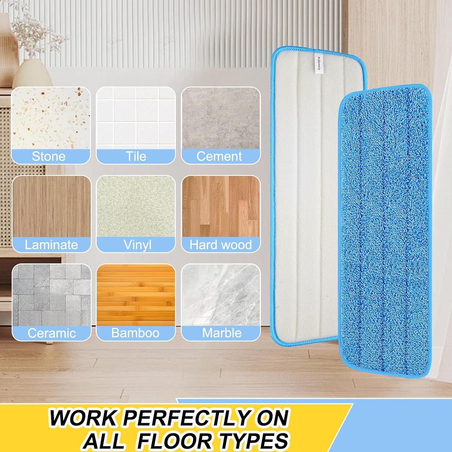 Juego de 3 cabezales de mopa de microfibra H-Gamely 41.91x13.97 cm