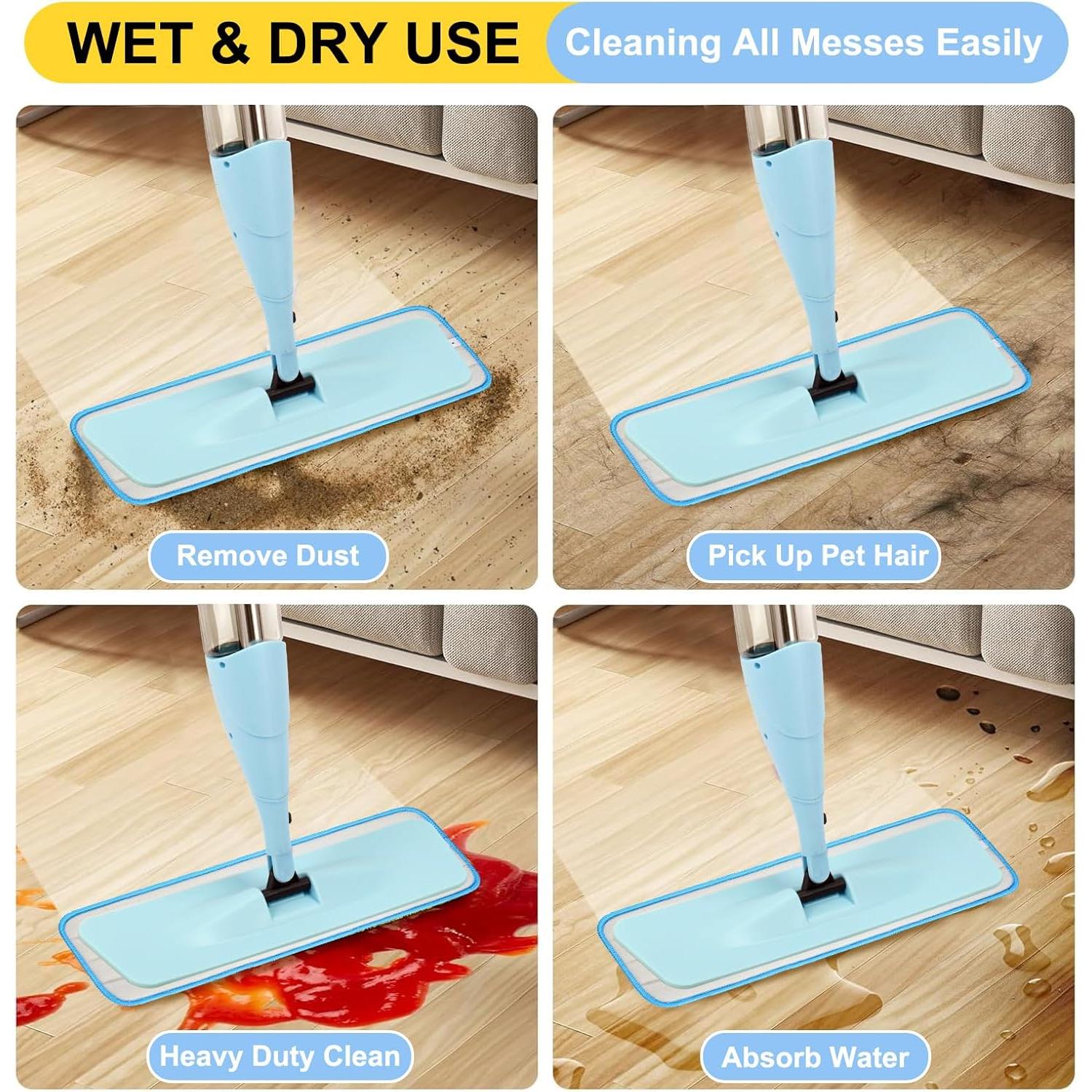 Juego de 3 cabezales de mopa de microfibra H-Gamely 41.91x13.97 cm