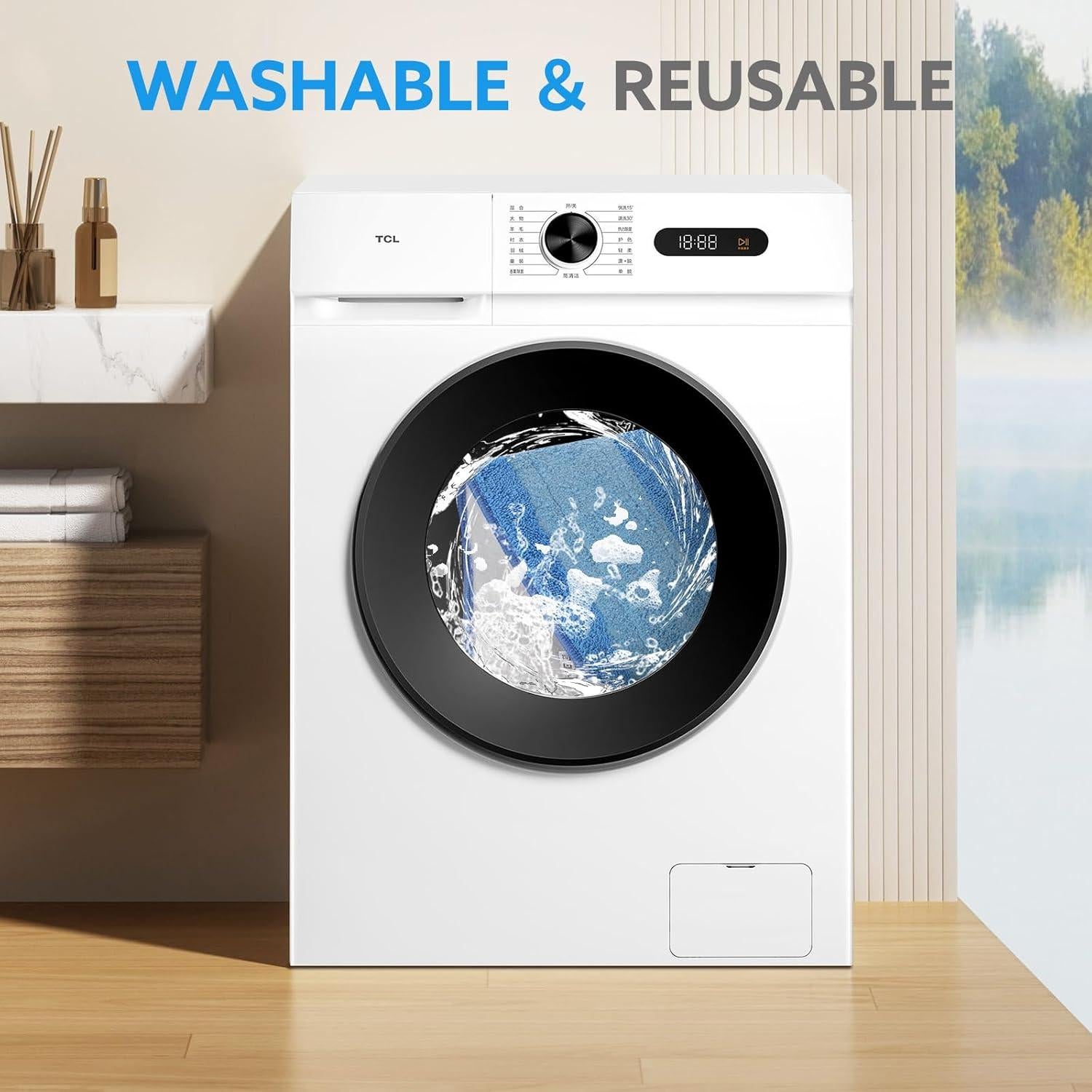 Paquete de 6 almohadillas de microfibra Wlich 45.72 cm