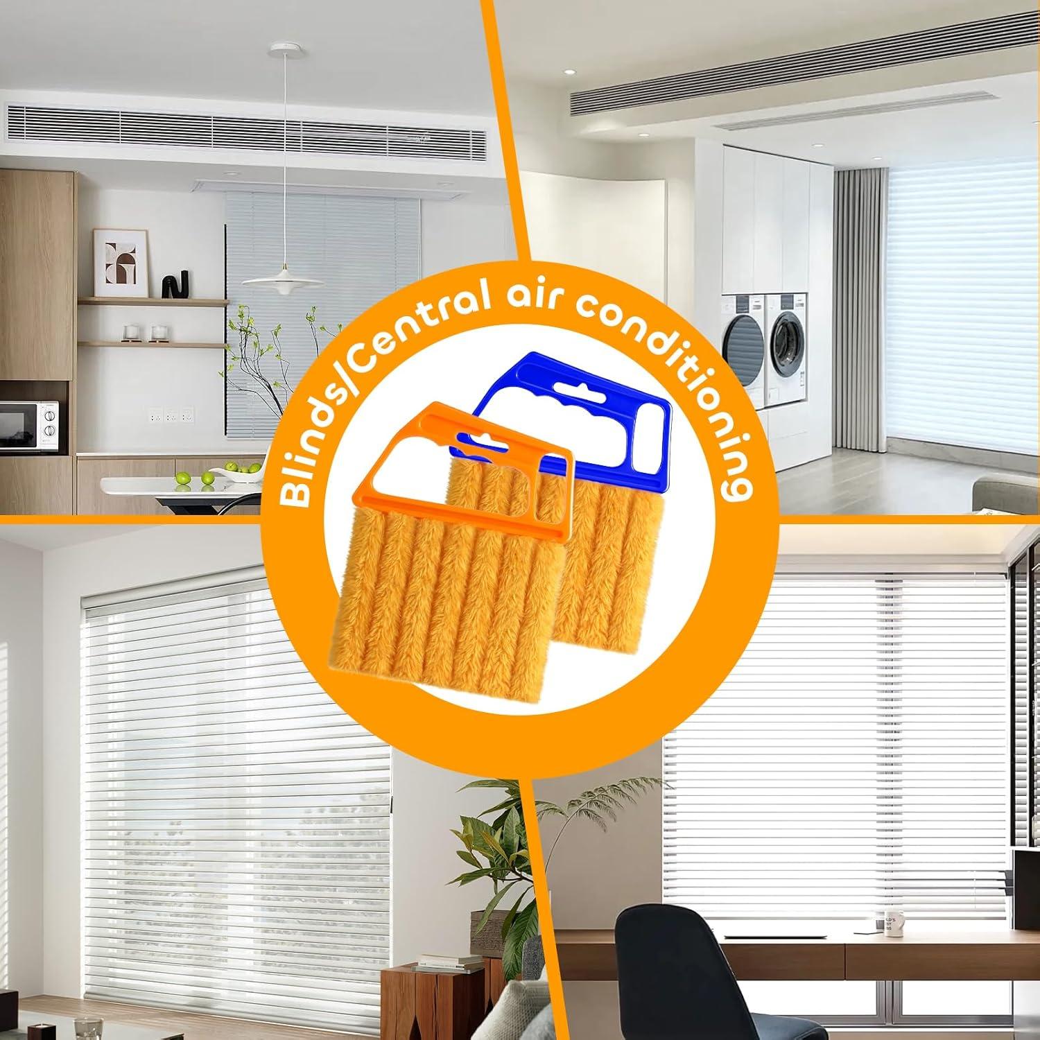 Limpiador de Persianas Qilxziy 2 Pcs Microfibra Lavable