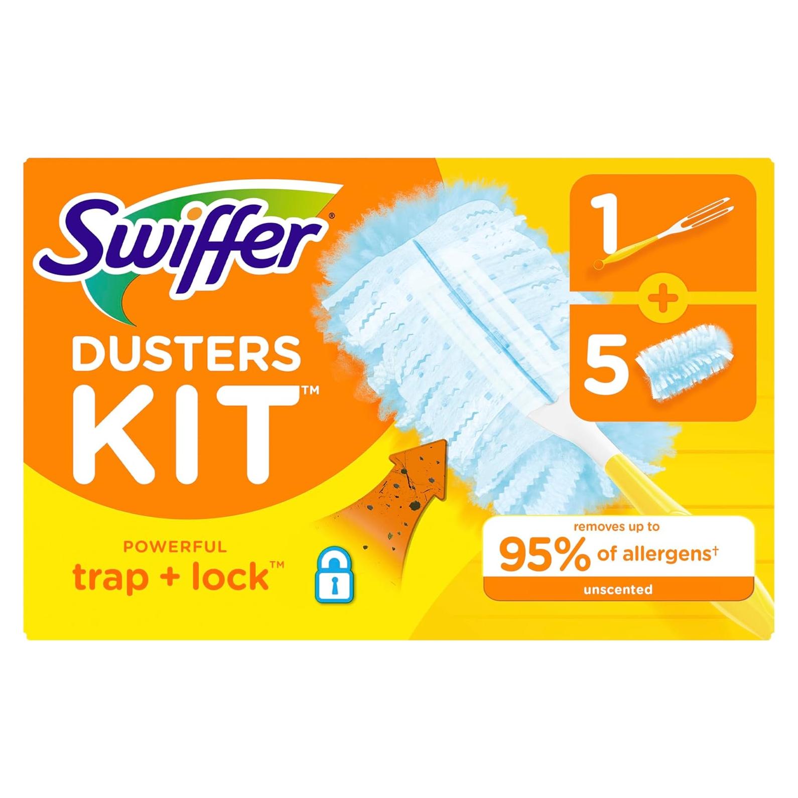Kit de inicio Swiffer Dusters con mango y 5 plumones