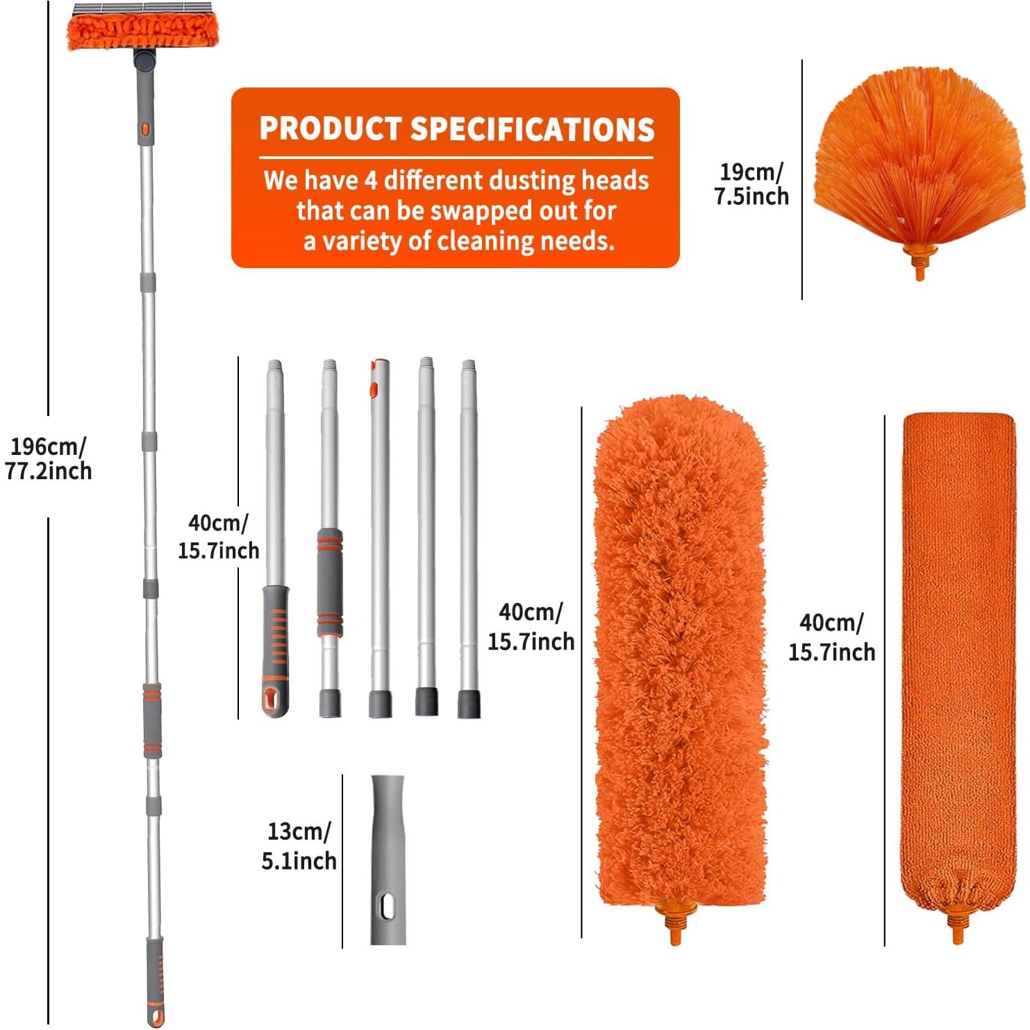 Limpiador de Ventiladores de Techo MNWHUC con Mango Extensible 1.83m