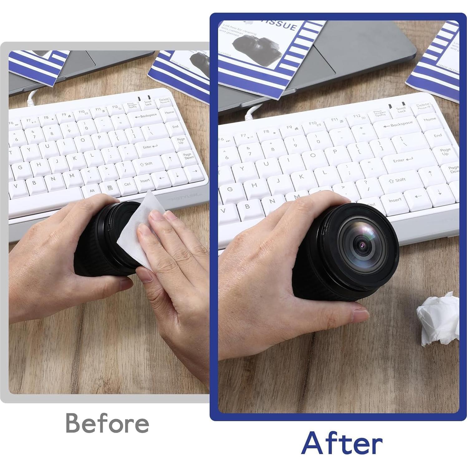 500 Pañuelos de Limpieza de Lentes Ahltoiex 15x10 cm