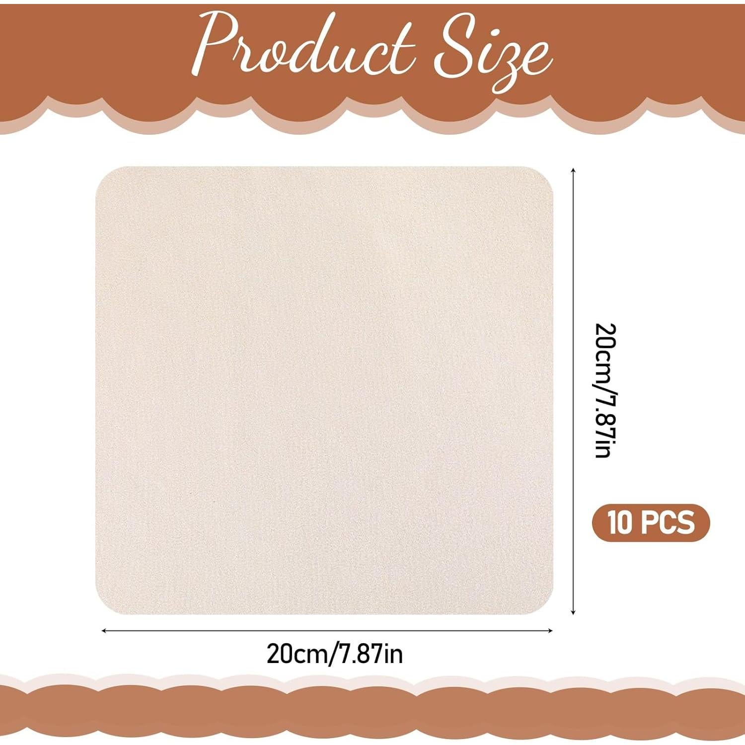 10 Piezas Chamois Cerámica Thinp 20x20 cm Beige