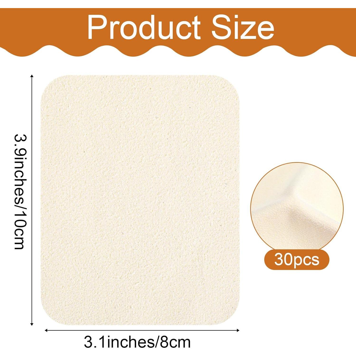30 Paños de Chamois Beige Microfibra 10x8 cm para Cerámica y Limpieza