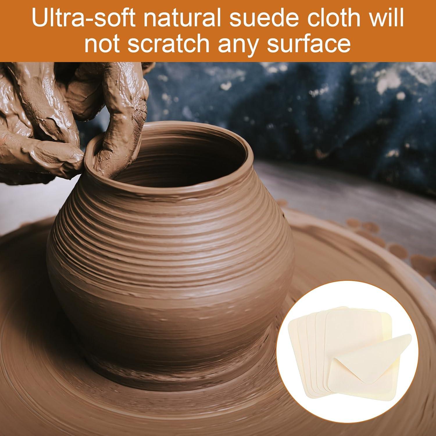 30 Paños de Chamois Beige Microfibra 10x8 cm para Cerámica y Limpieza