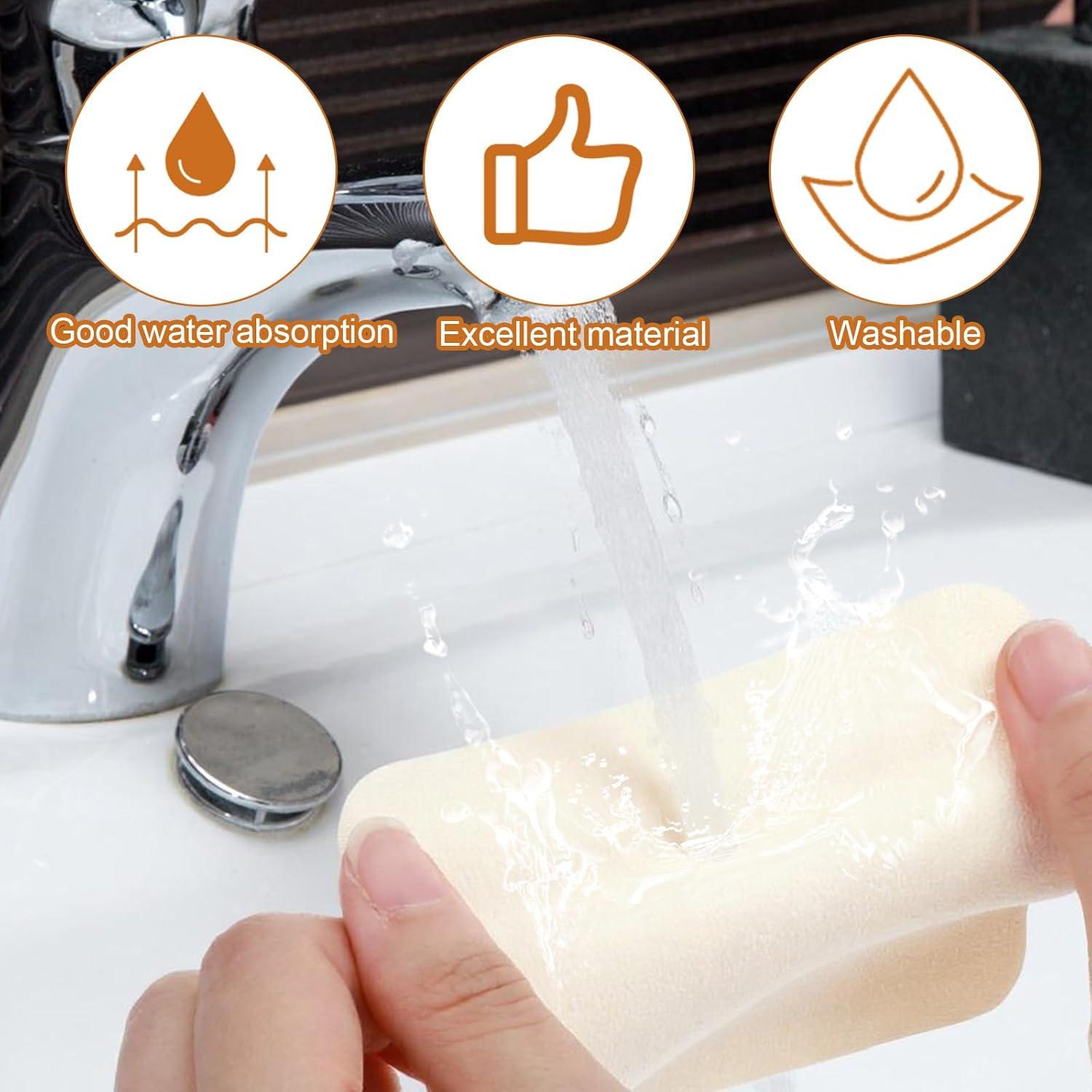 30 Paños de Chamois Beige Microfibra 10x8 cm para Cerámica y Limpieza