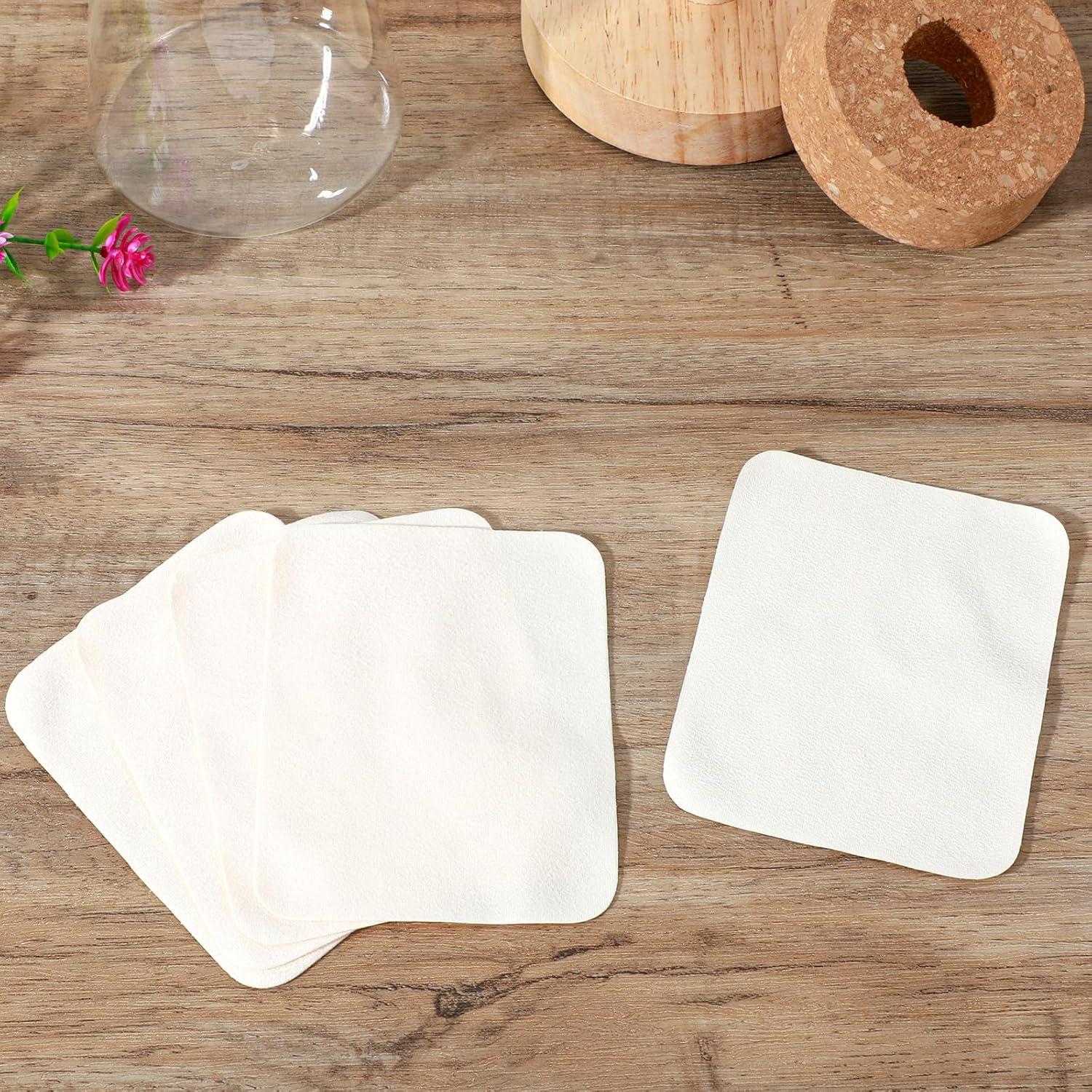 30 Paños de Chamois Beige Microfibra 10x8 cm para Cerámica y Limpieza