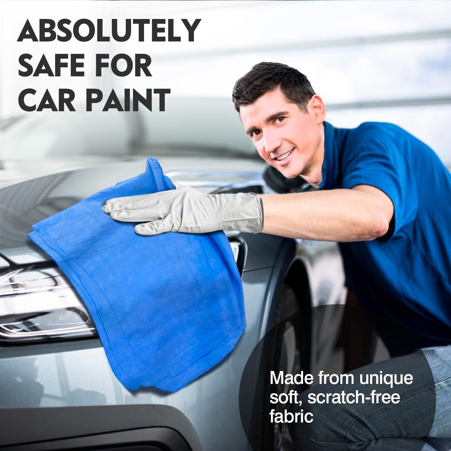 Premium Extra Large Shammy Cloth for Car Drying 2pk (34”x25”)-Super Absorbent XL Chamois Towel for Car-Reusable Shammy Towel for Car, Bathroom,Pets, Dust Remove, No Spots/Streak/Scratch