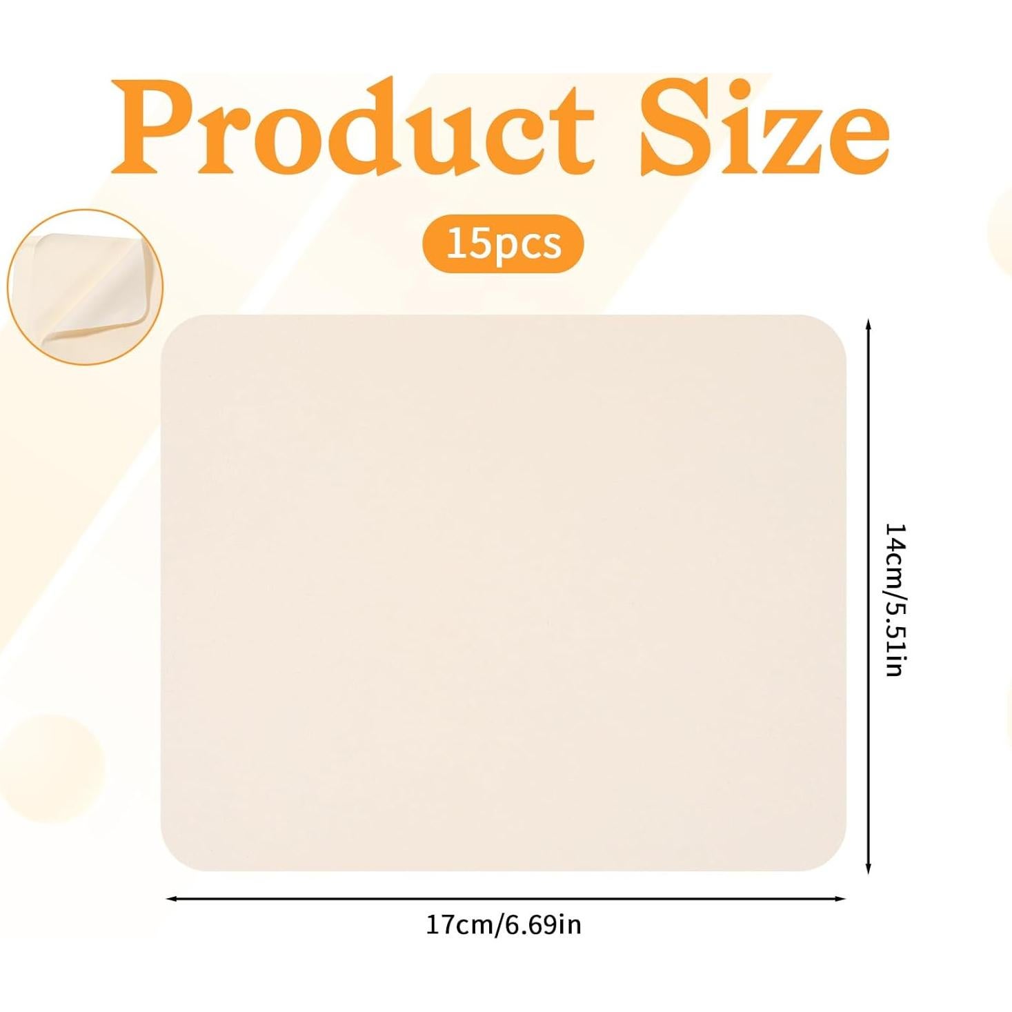 Paño Chamois Suave Thinp 15 Piezas 14x17 cm Beige