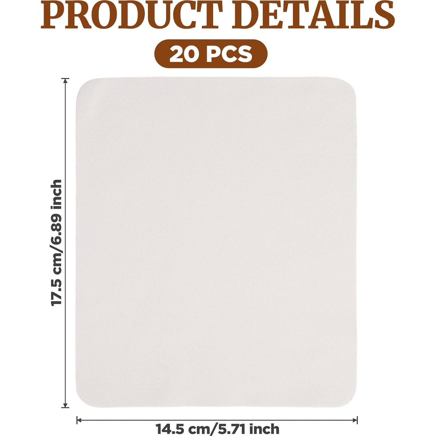 20 Paños Chamois KFHENSOMR para Cerámica 17.5 x 14.5 cm
