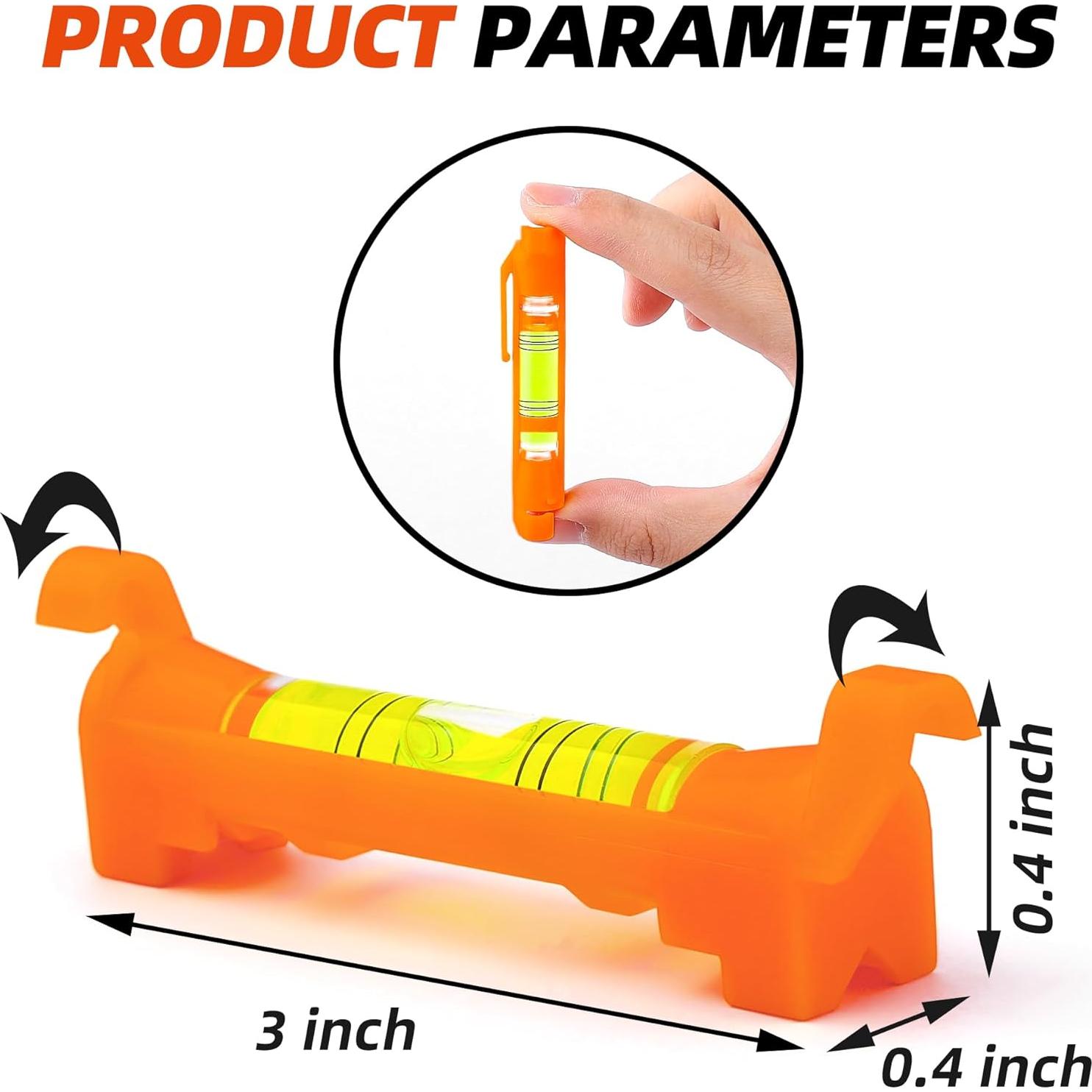 Nivel de Línea Colgante QualiapeX - Mini Burbuja Naranja