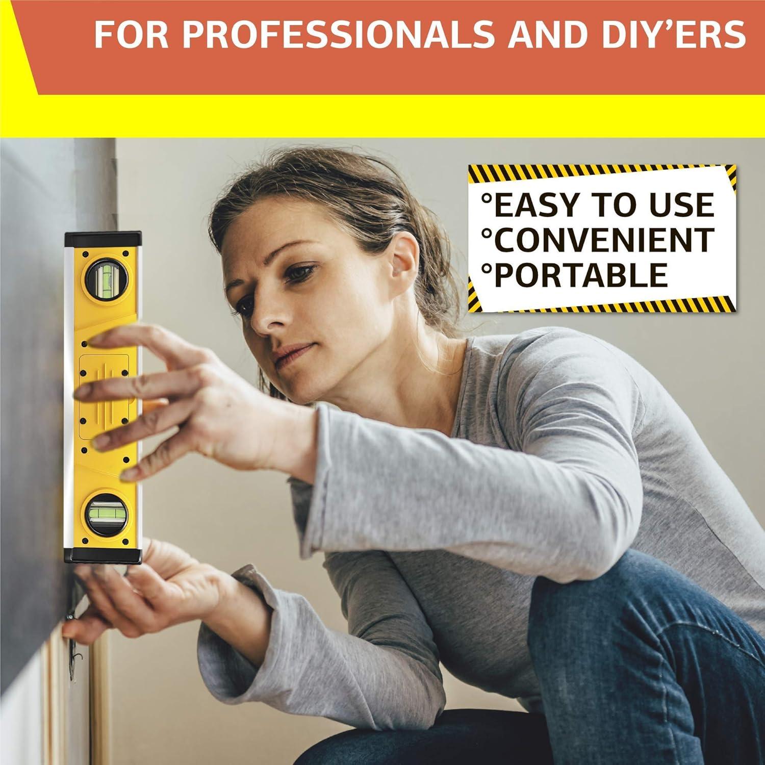 Nivel Digital Shefio 10 Pulgadas con Pantalla LCD y Base Magnética