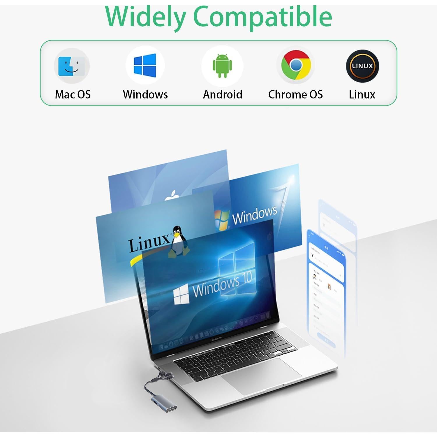 Lector de Tarjetas 4 en 1 Ardaddyn CR383-C USB-C/Lightning