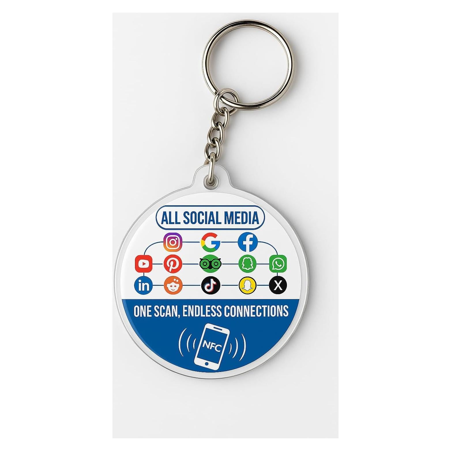 Llavero Inteligente NFC + QR ScanAndBuyWall 34 mm - Networking