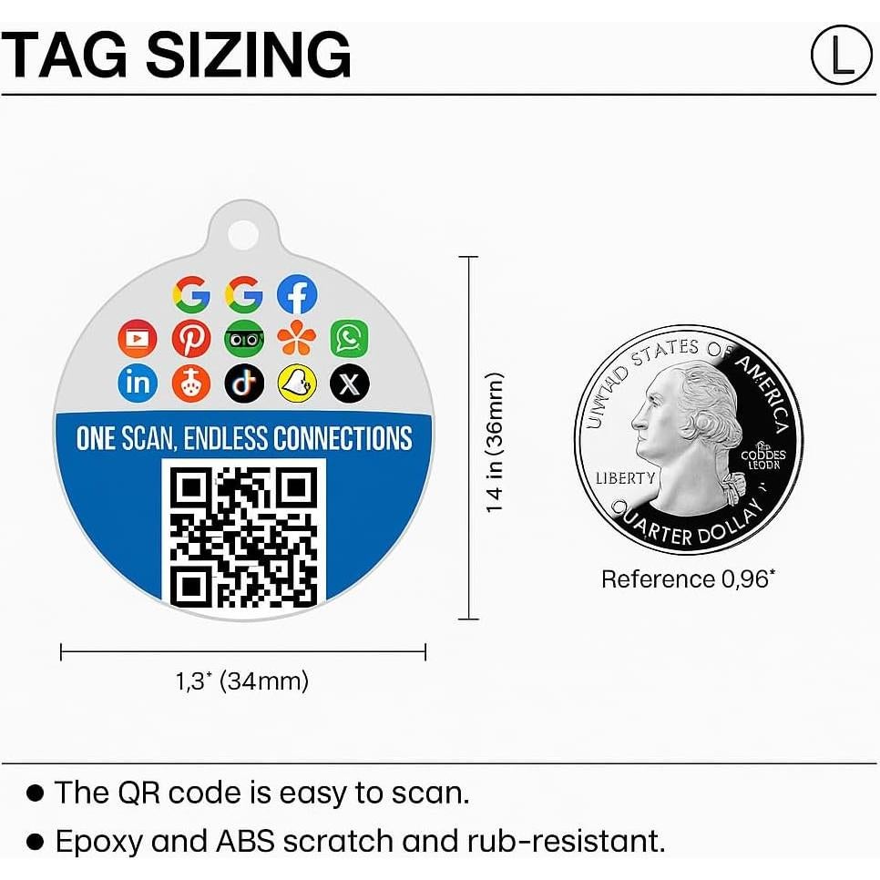 Llavero Inteligente NFC + QR ScanAndBuyWall 34 mm - Networking