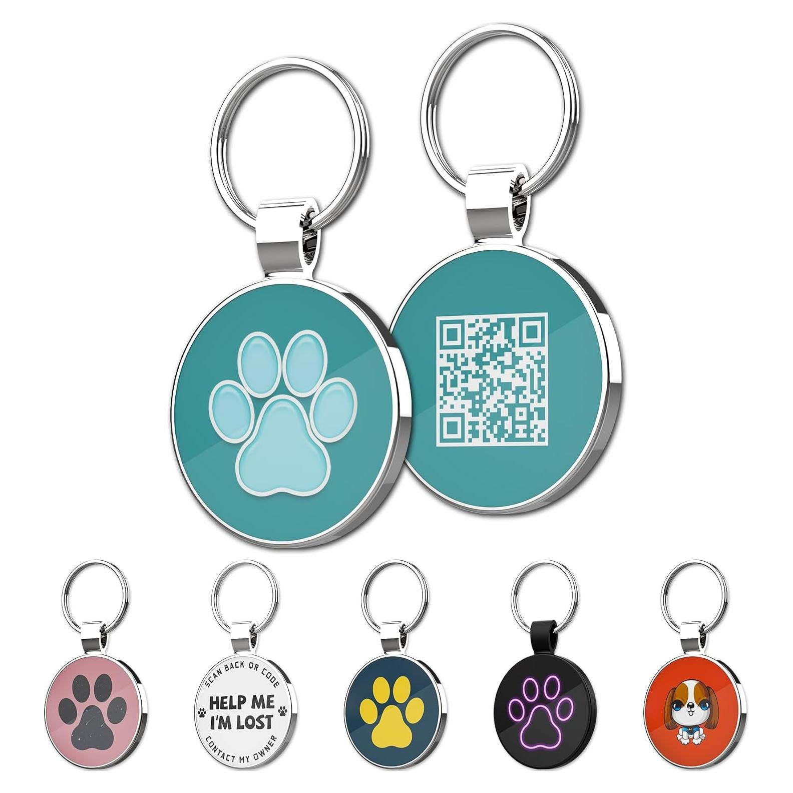 Etiqueta de Identificación QR para Mascotas MYLUCKYTAG - Pata Azul