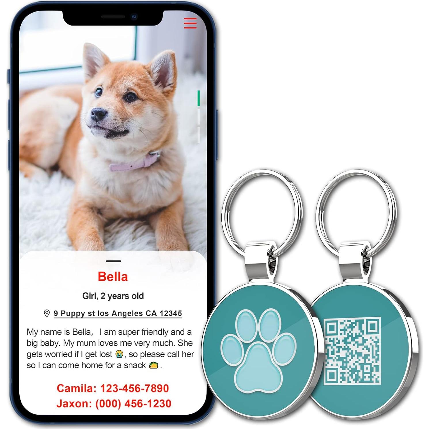 Etiqueta de Identificación QR para Mascotas MYLUCKYTAG - Pata Azul