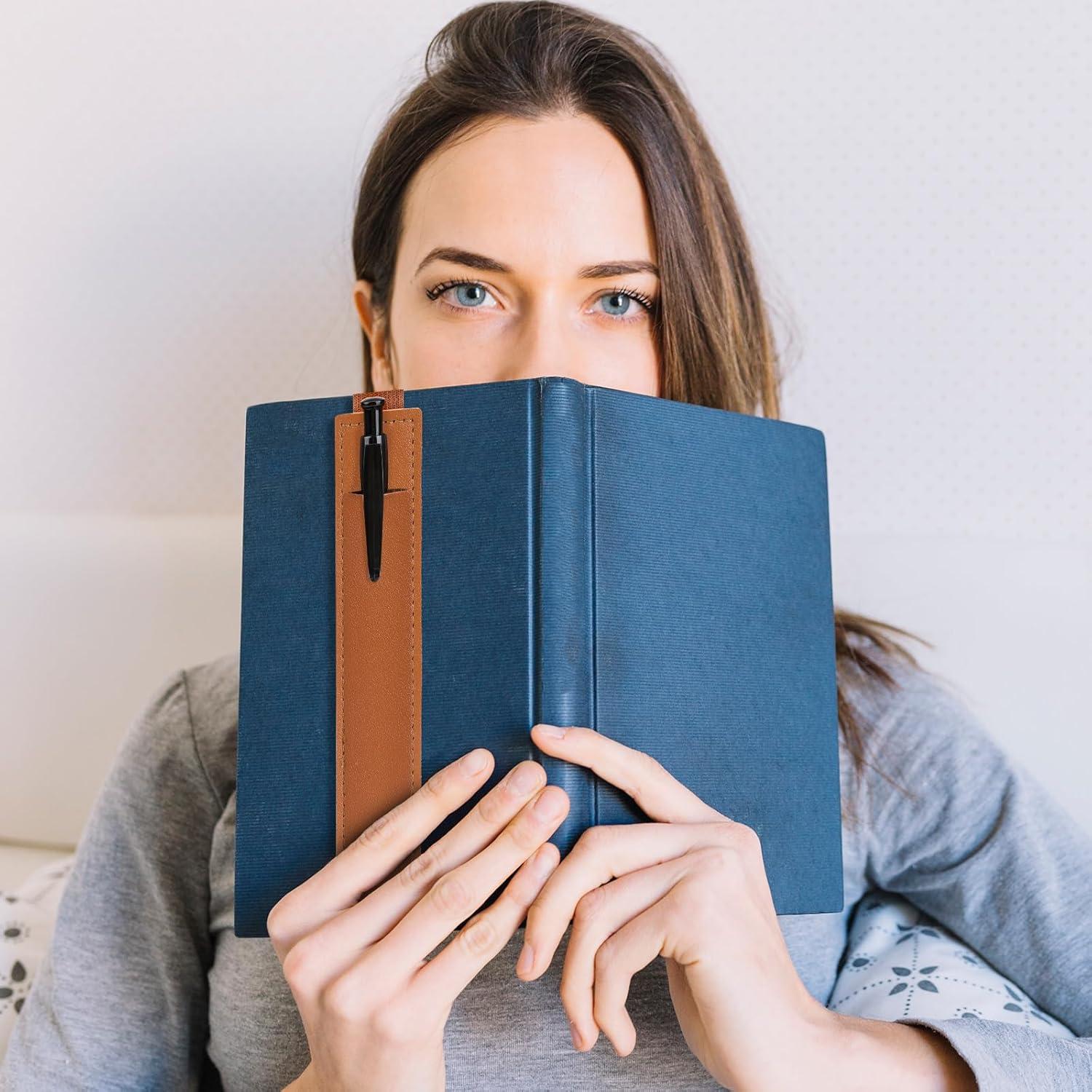 Soporte de Bolígrafos de Cuero PU Yuomeaz - 3 Piezas Ajustables