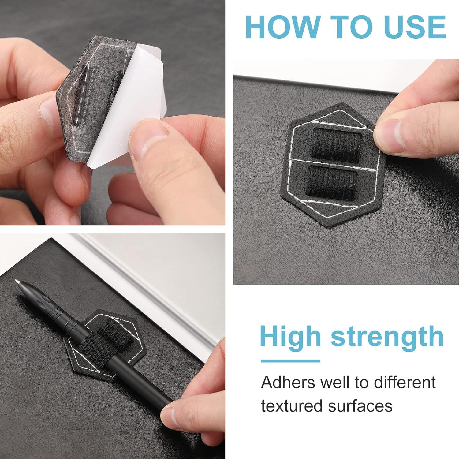 Soportes de lápiz autoadhesivos Lunpliran 2PCS cuero PU