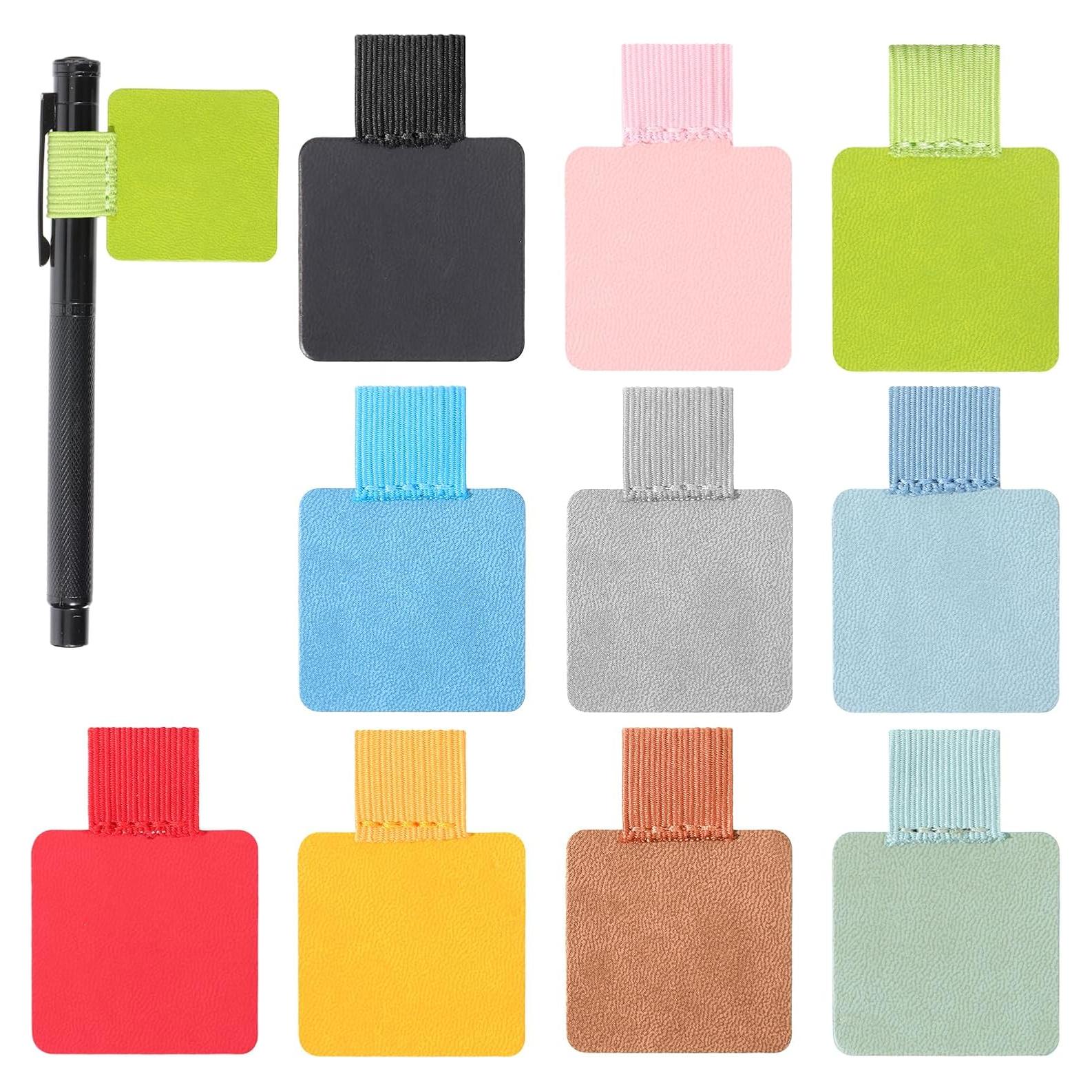 10 Soportes de Lápiz Adhesivos Alrhso Multicolor para Cuaderno