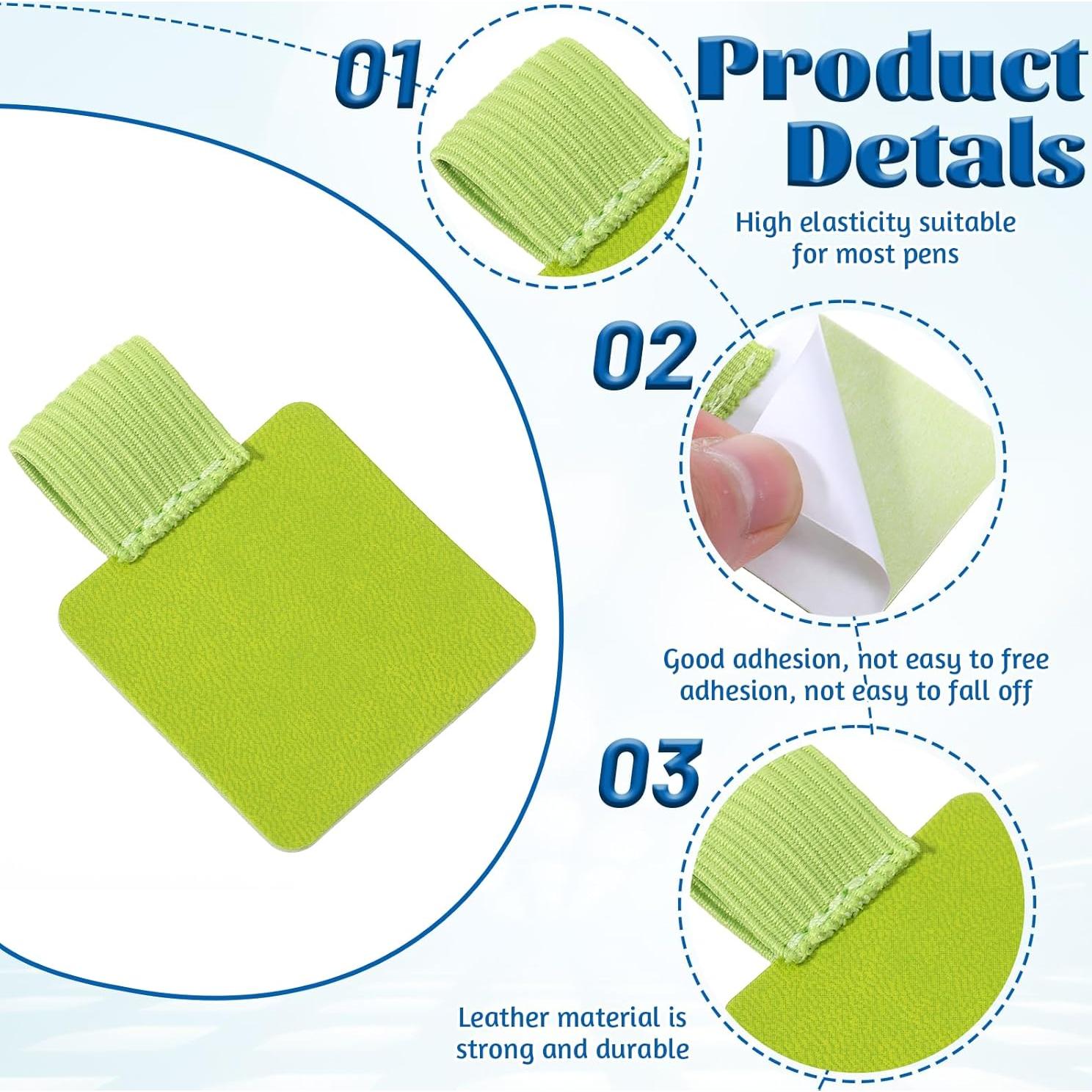 10 Soportes de Lápiz Adhesivos Alrhso Multicolor para Cuaderno