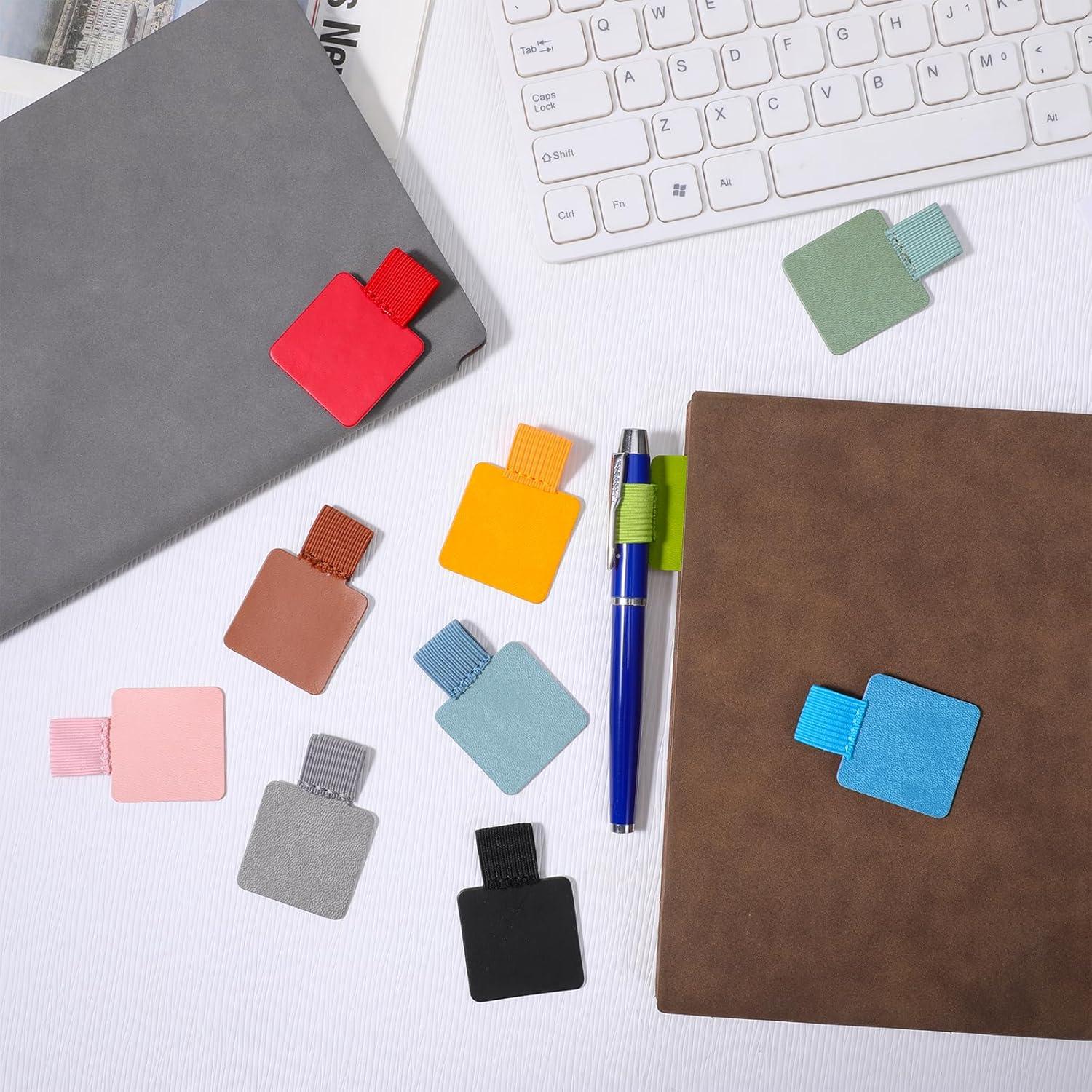 10 Soportes de Lápiz Adhesivos Alrhso Multicolor para Cuaderno