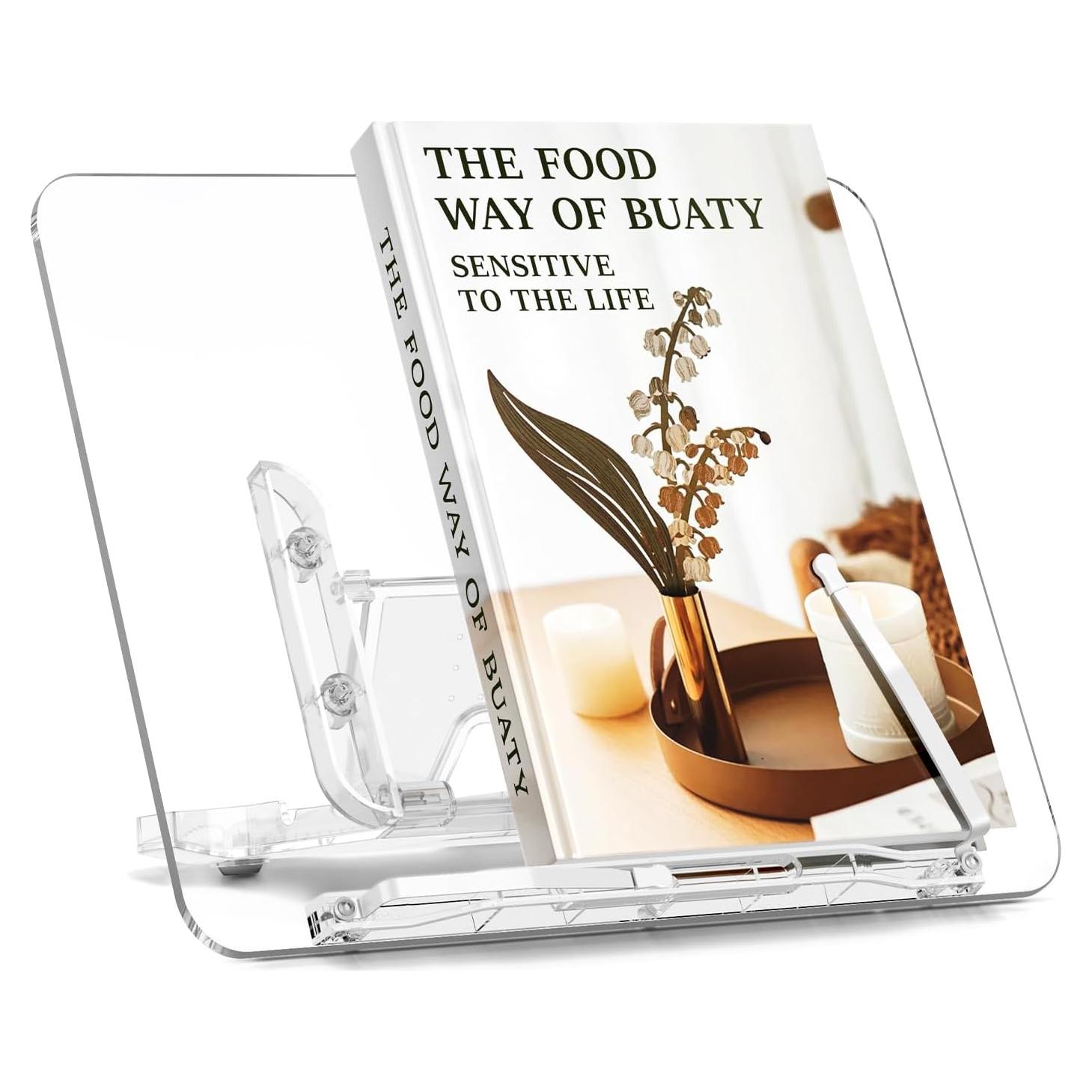 Soporte de Libro Acrílico UPERGO Ajustable 29x20.8cm