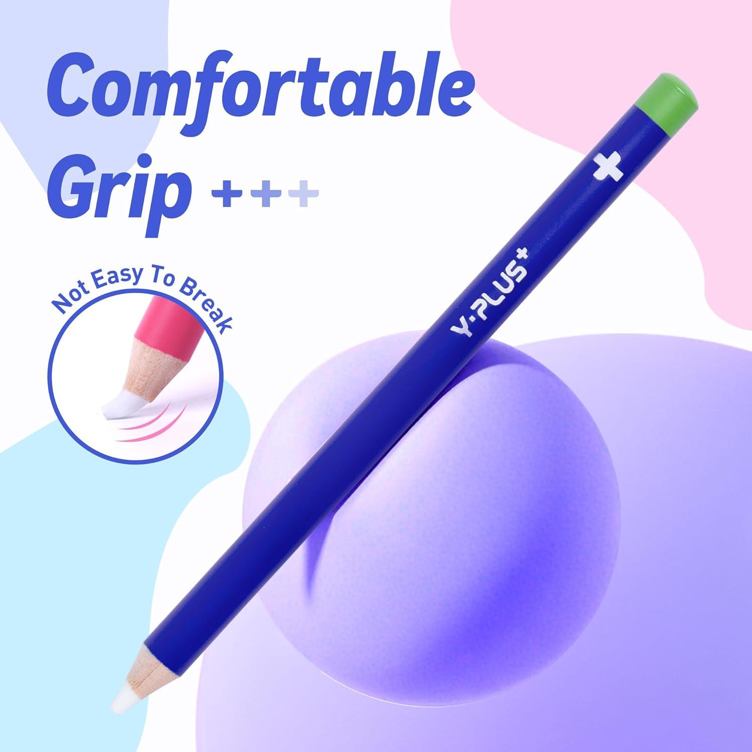 Borradores de Detalle YPLUS Azul - Paquete de 3 con Sacapuntas