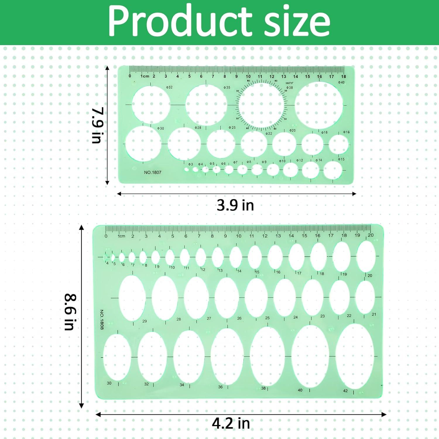 Paquete de 5 Plantillas de Círculo ForraFun - Dibujo Geométrico